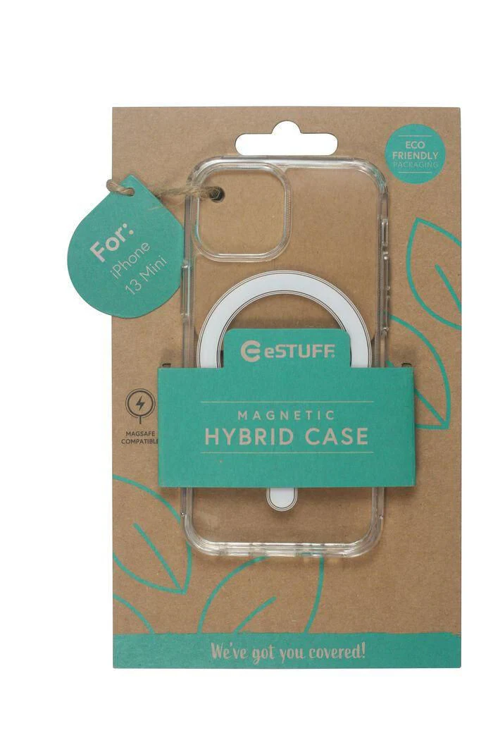 eSTUFF BERLIN Magnetic Hybrid mobile phone case for iPhone 13 Mini in Transparent - Image 4
