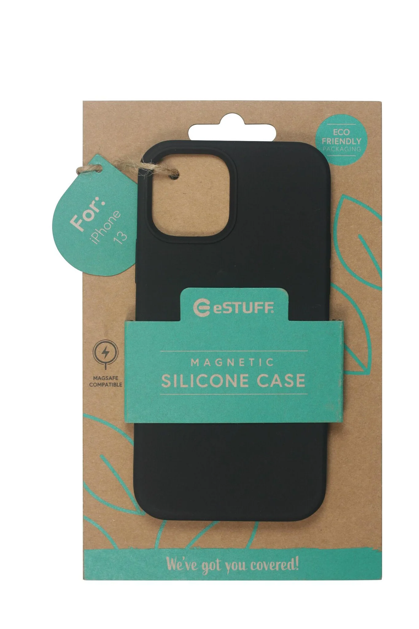 eSTUFF DUBLIN Magnetic mobile phone case for iPhone 13 in Black - Image 4