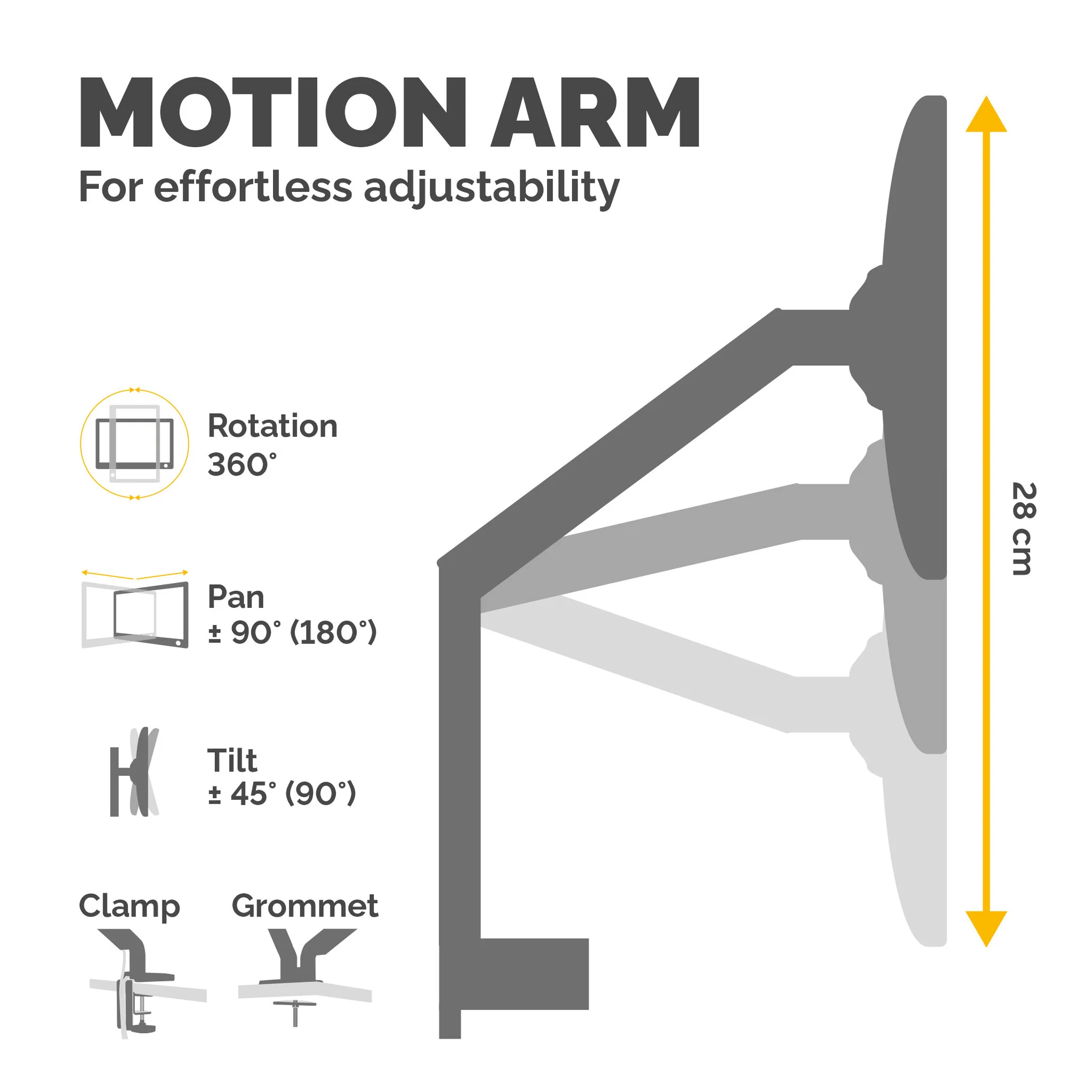 Fellowes Platinum Series 8056501 - Desk monitor mount for upto 81.3 cm (32") - Image 4