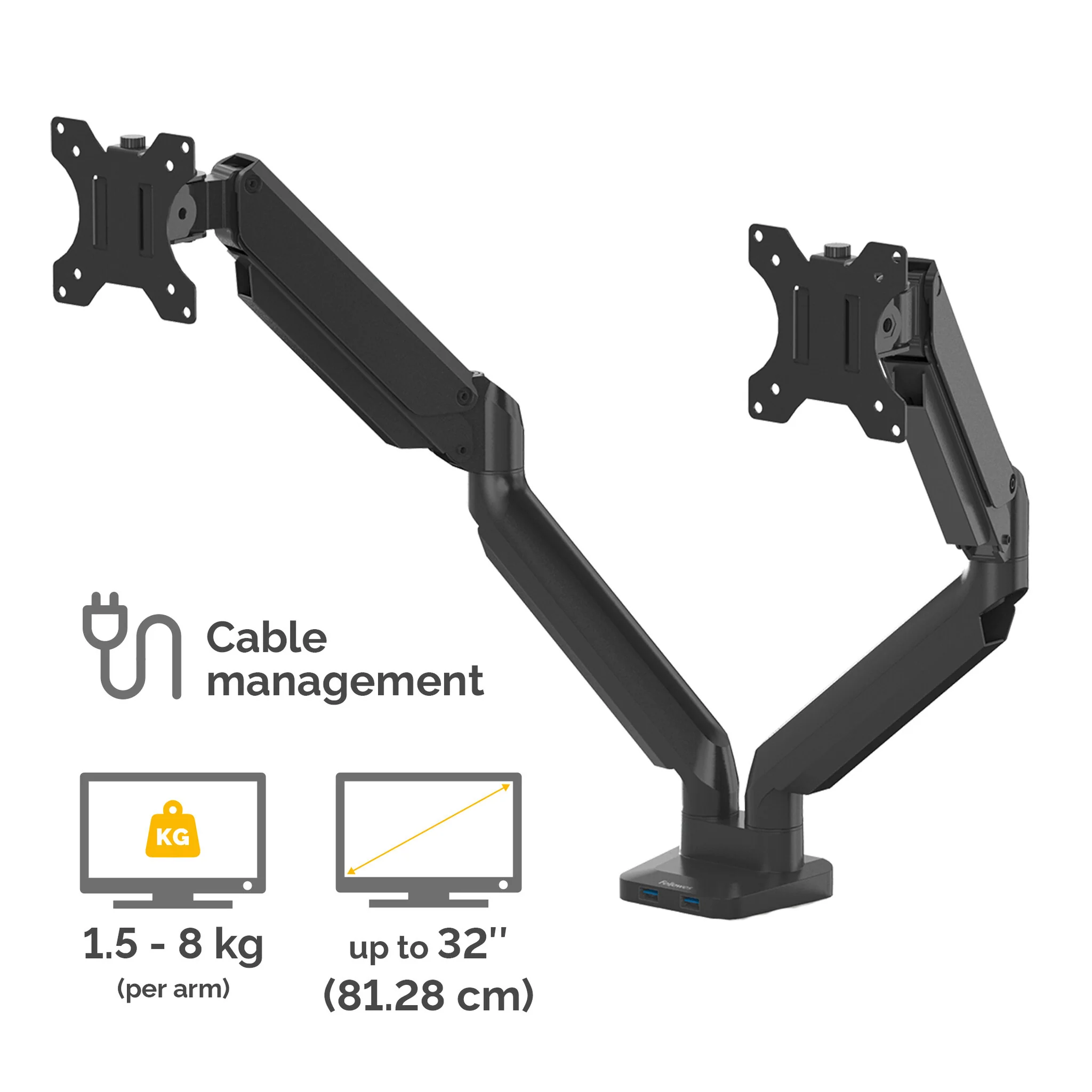 Fellowes Platinum Series 8042501 - Desk monitor mount for upto 81.3 cm (32") - Image 3