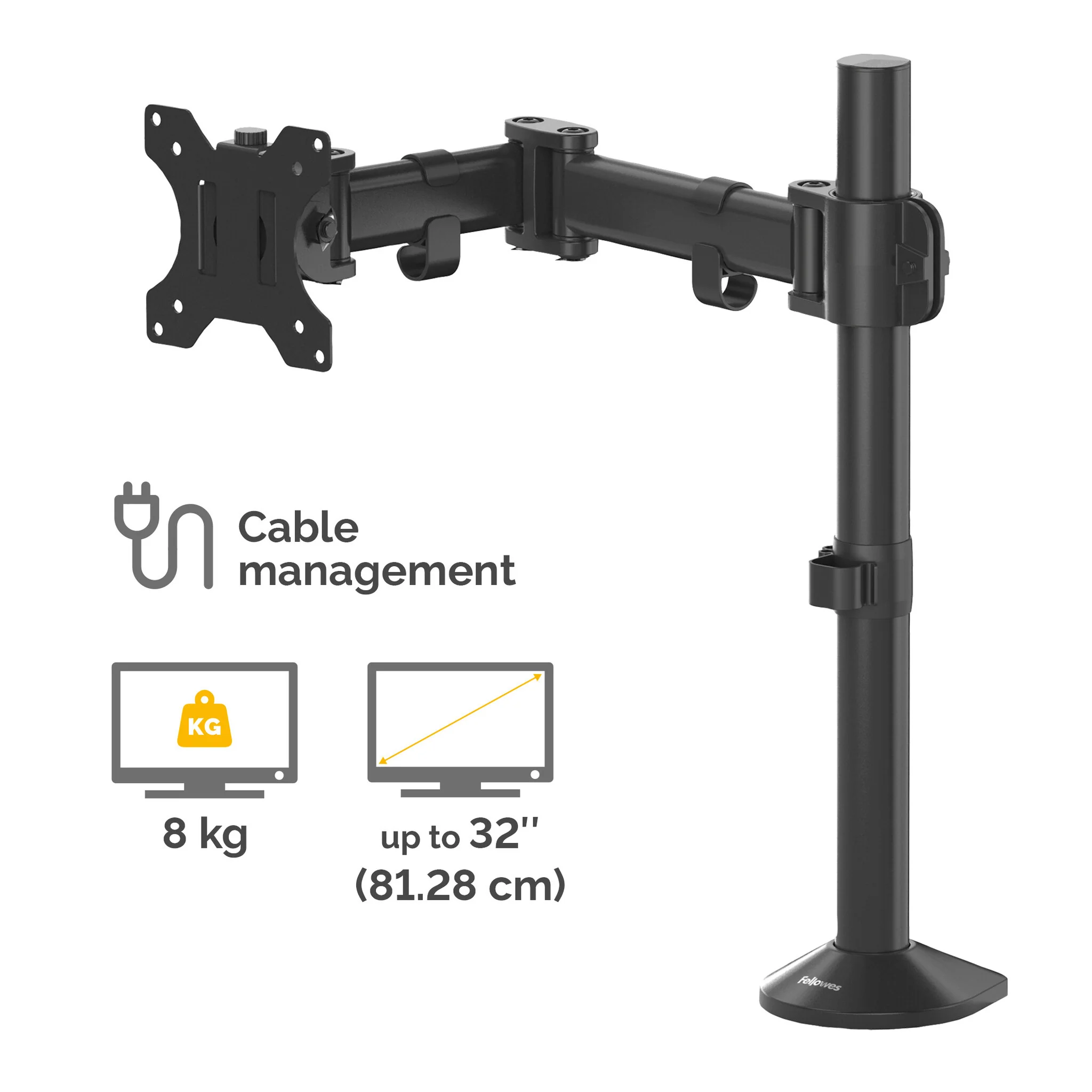 Fellowes Reflex Monitor Arm - 8502501 - Desk monitor mount for upto 81.3 cm (32") - Image 3