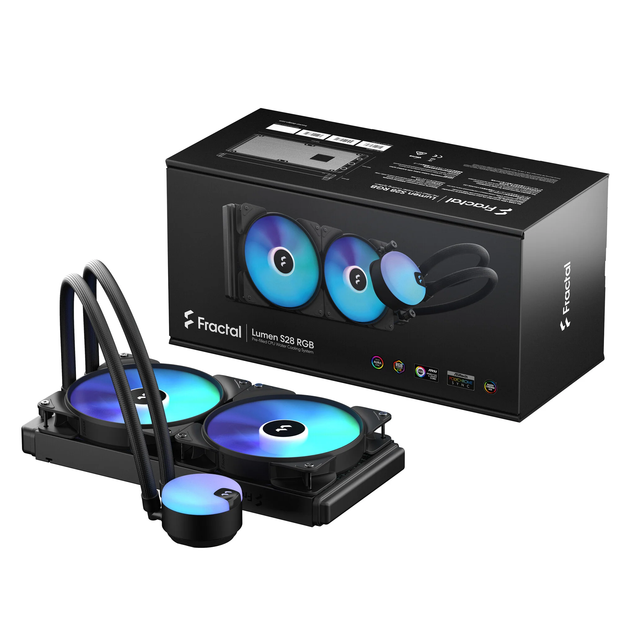 Fractal Design Lumen S28 V2 RGB - All-in-one Liquid Processor Cooler in Black - 280mm - Image 7