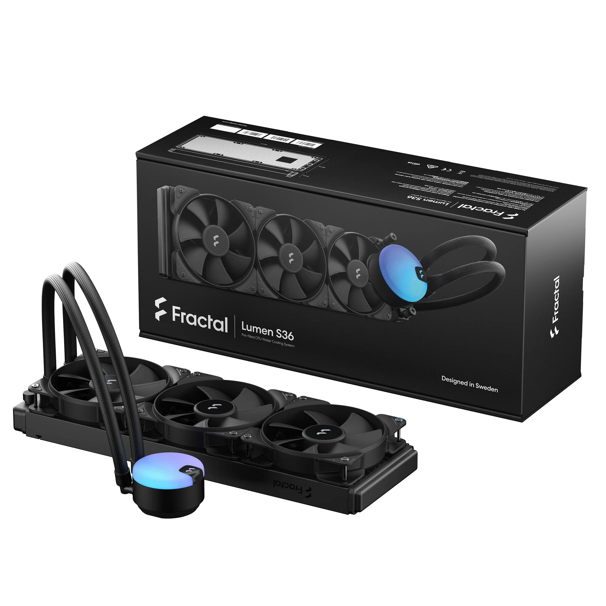Fractal Design Lumen S36 v2 - All-in-one Liquid Processor Cooler in Black - 360mm - Image 7