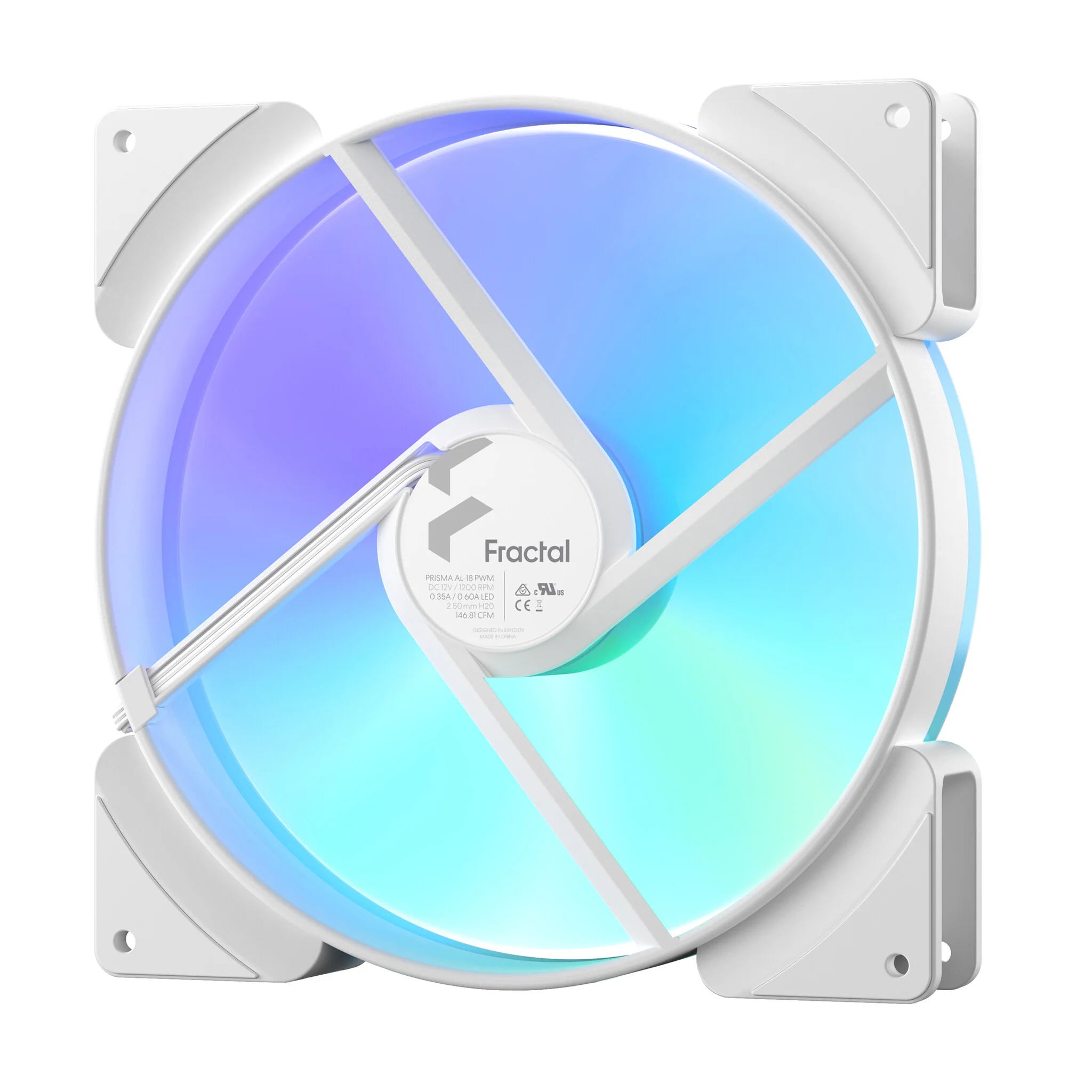 Fractal Design Prisma AL-18 - PWM Computer Case Fan in White - 180mm - Image 6