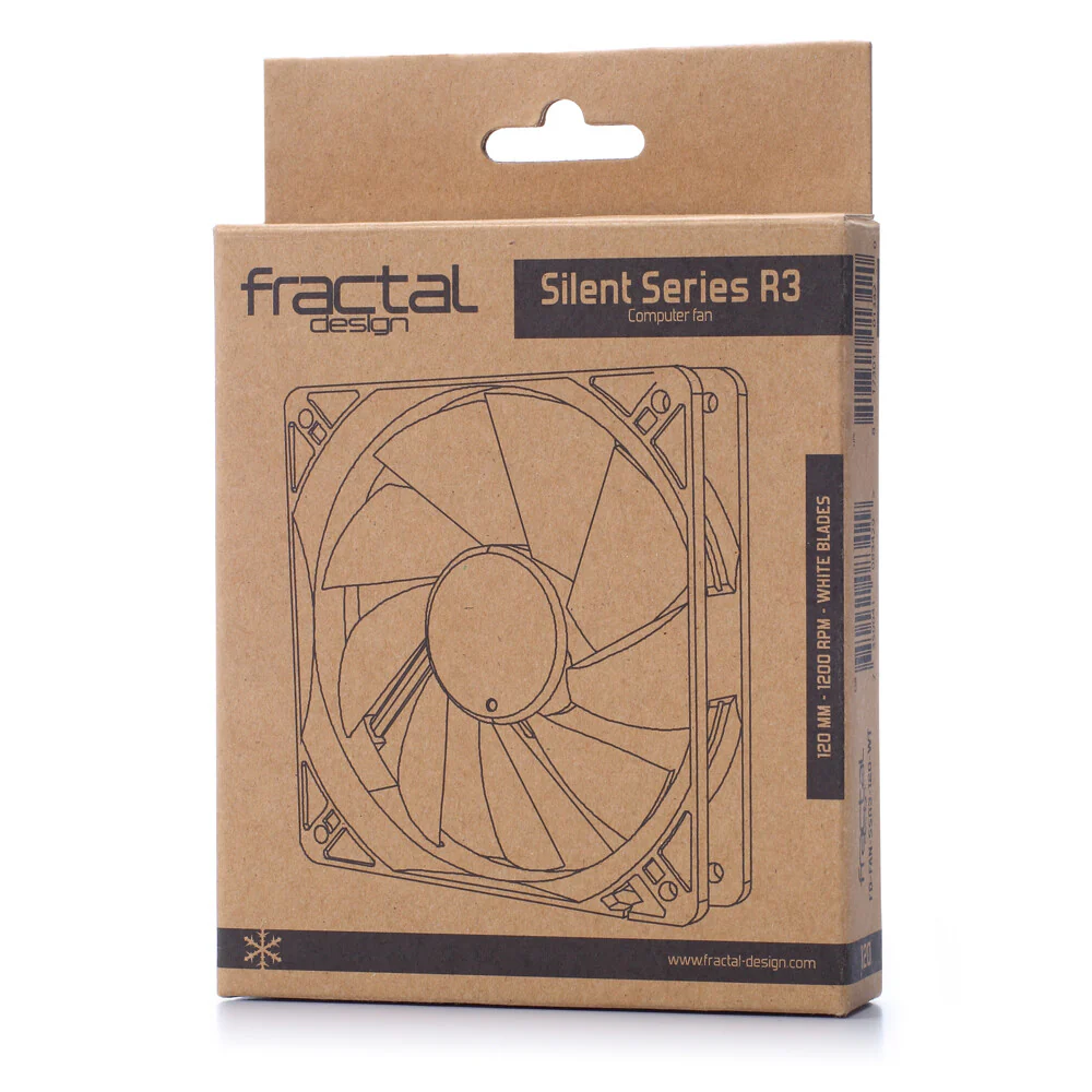 Fractal Design Silent Series R3 - Computer Case Fan in Black / White - 120mm - Image 4