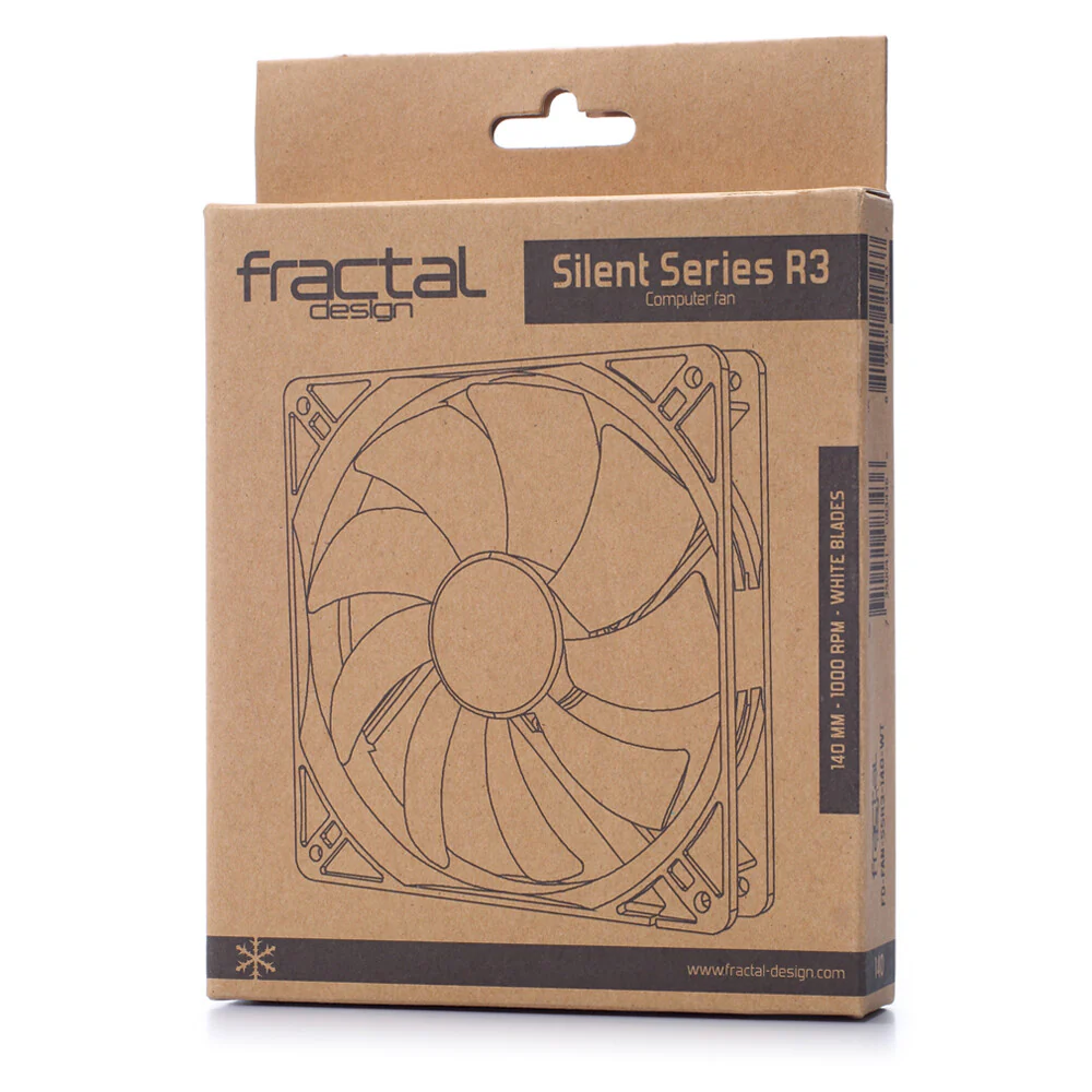 Fractal Design Silent Series R3 - Computer Case Fan in Black / White - 140mm - Image 2