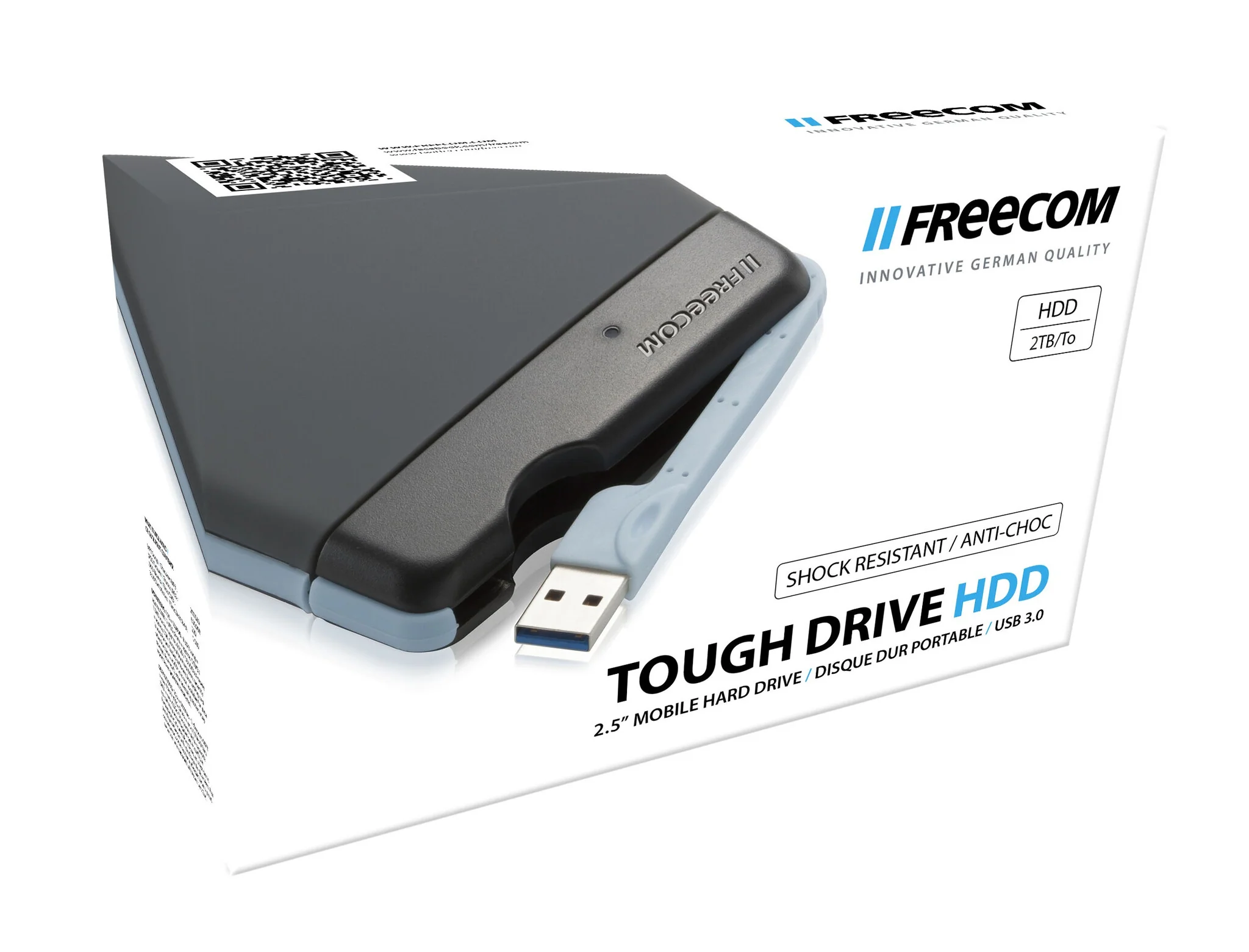 Freecom Tough Drive - USB 3.0 2.5" External Hard Drive in Grey - 2 TB - Image 4