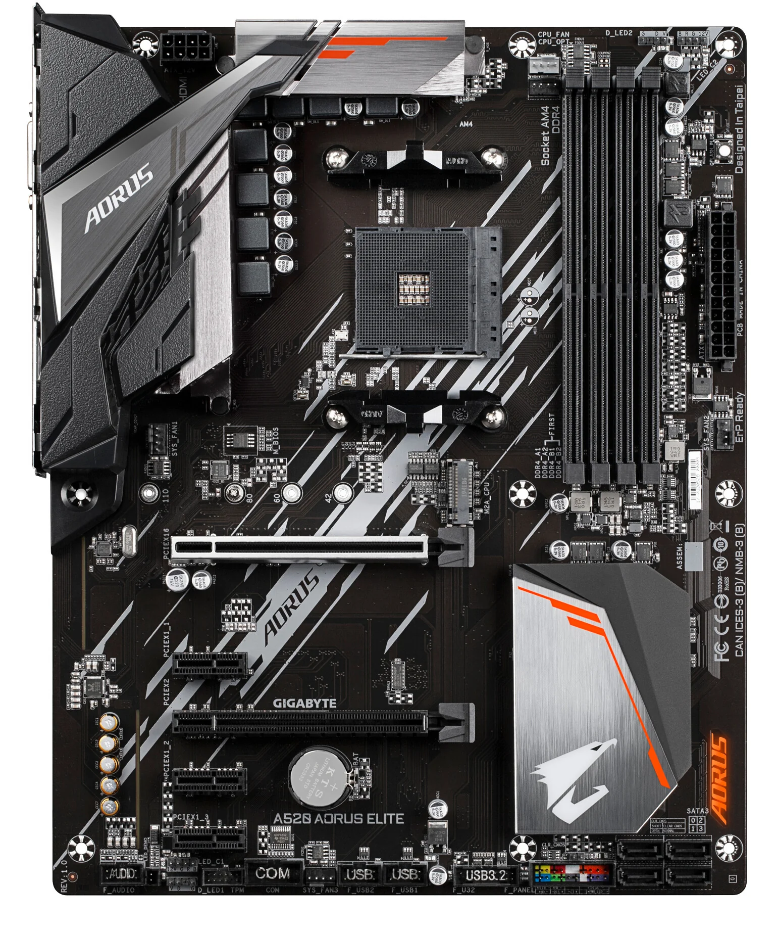 Gigabyte A520 AORUS ELITE ATX motherboard - AMD A520 Socket AM5 - Image 3