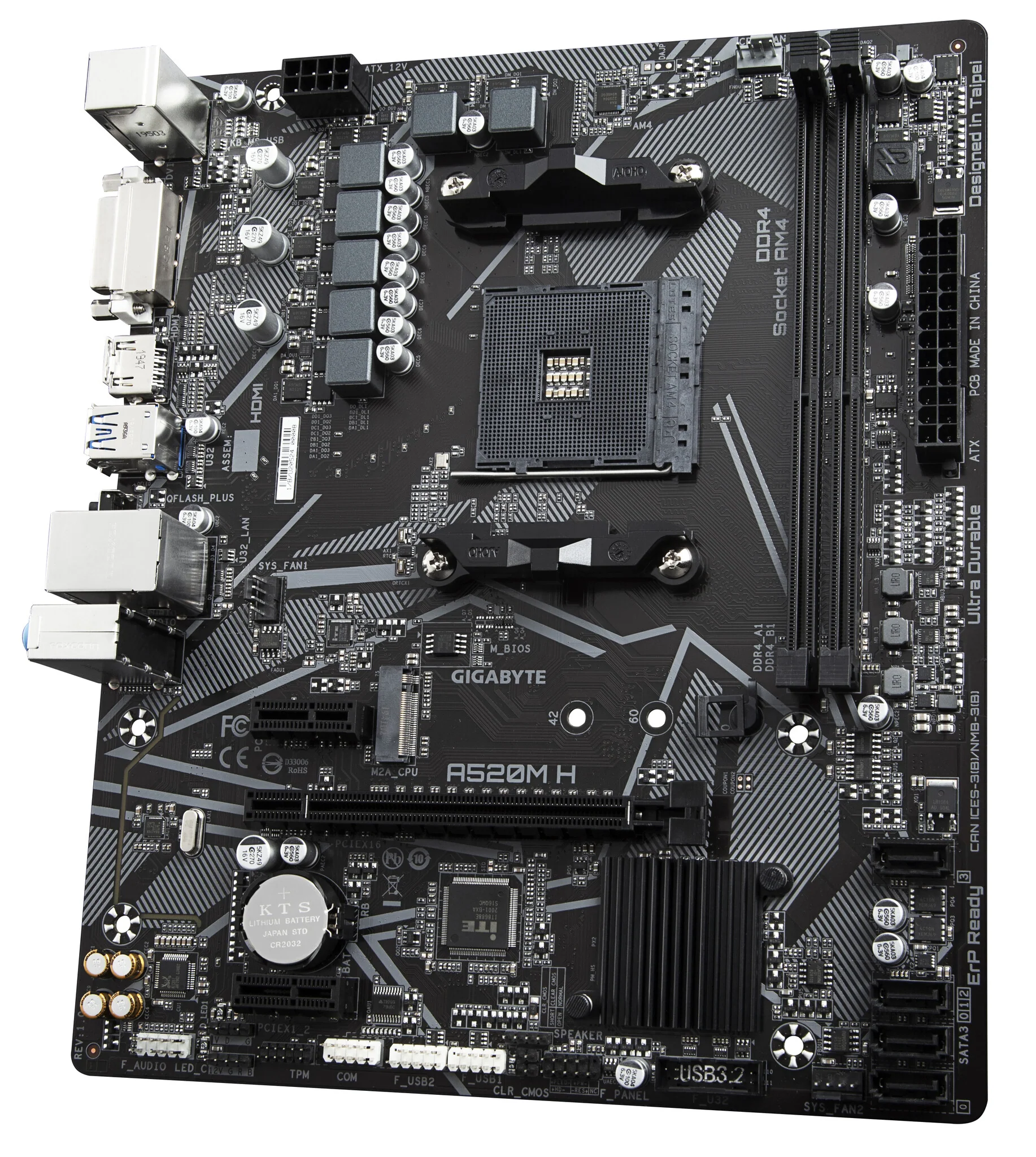 Gigabyte A520M H Micro ATX motherboard - AMD A520 Socket AM4 - Image 4