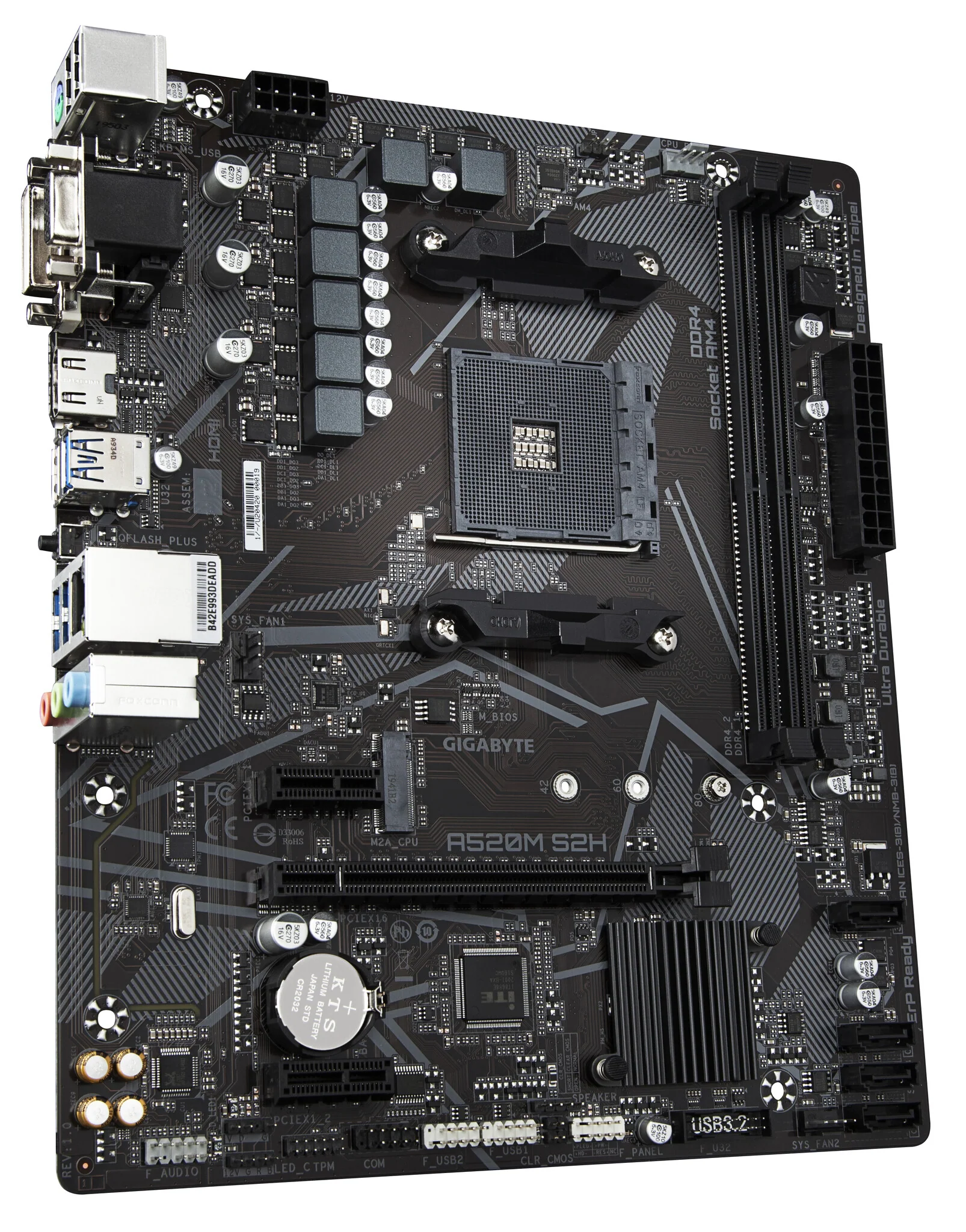 Gigabyte A520M S2H Micro ATX motherboard - AMD A520 Socket AM4 - Image 3
