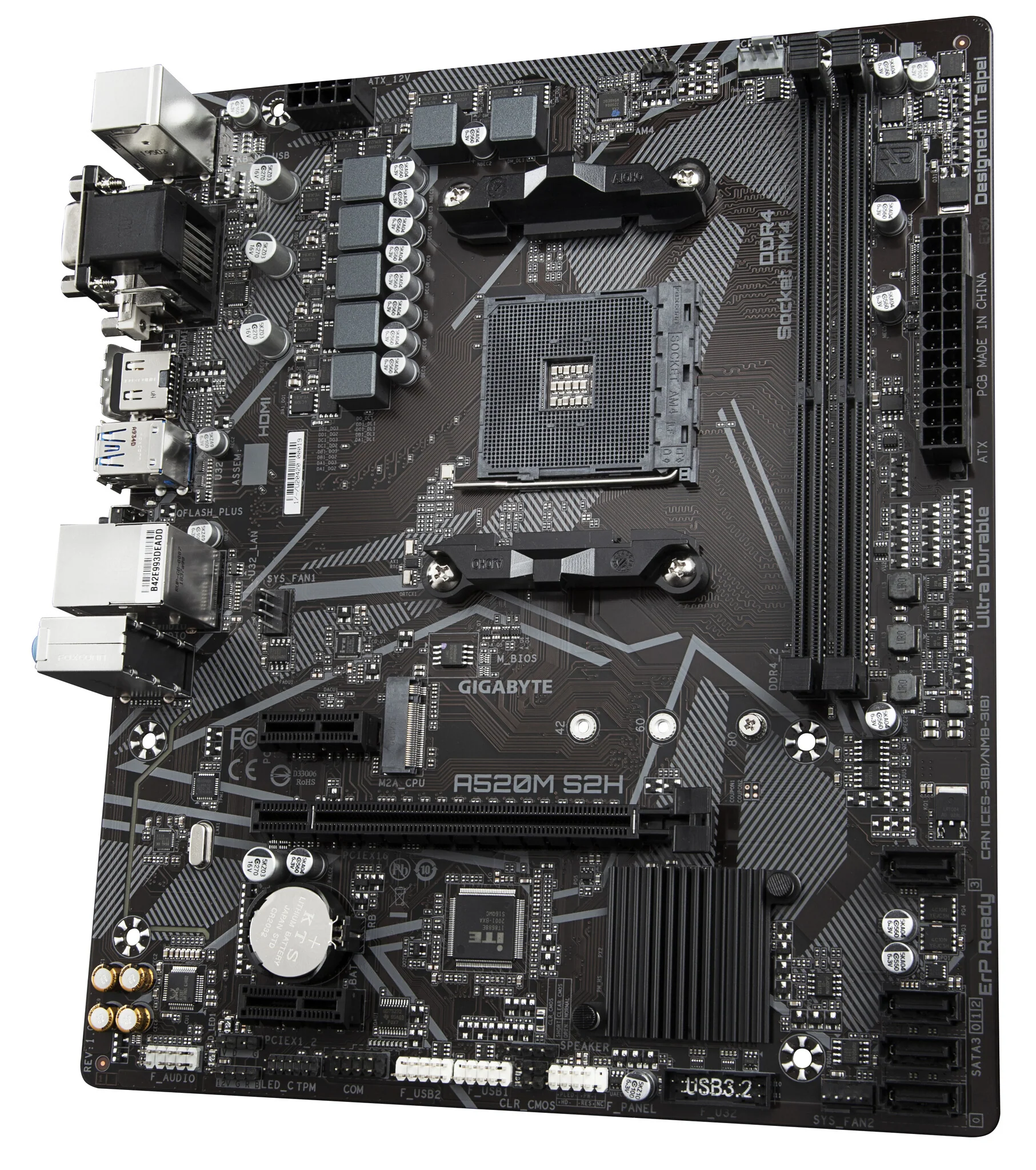 Gigabyte A520M S2H Micro ATX motherboard - AMD A520 Socket AM4 - Image 4