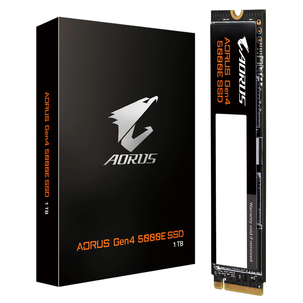 Gigabyte AORUS Gen4 5000E - PCI Express 4.0 3D TLC NAND NVMe M.2 SSD - 1.02 TB