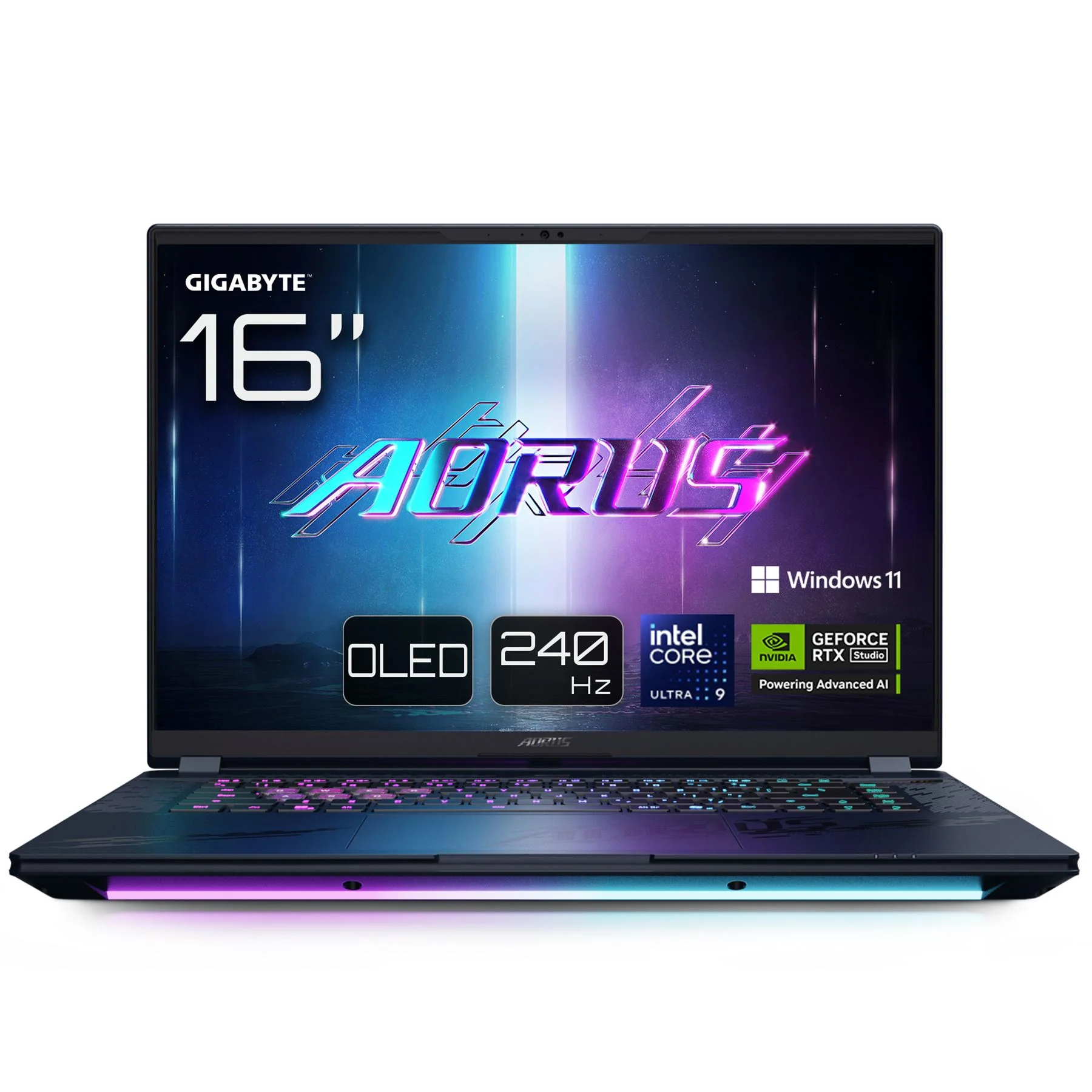 GIGABYTE AORUS MASTER 16 BYH Laptop - 40.6 cm (16") - Intel Core Ultra 9 275HX - 32 GB LDDR5-SDRAM - 2 TB SSD - NVIDIA GeForce RTX 5080 - Wi-Fi 7 - Windows 11 Pro - Black