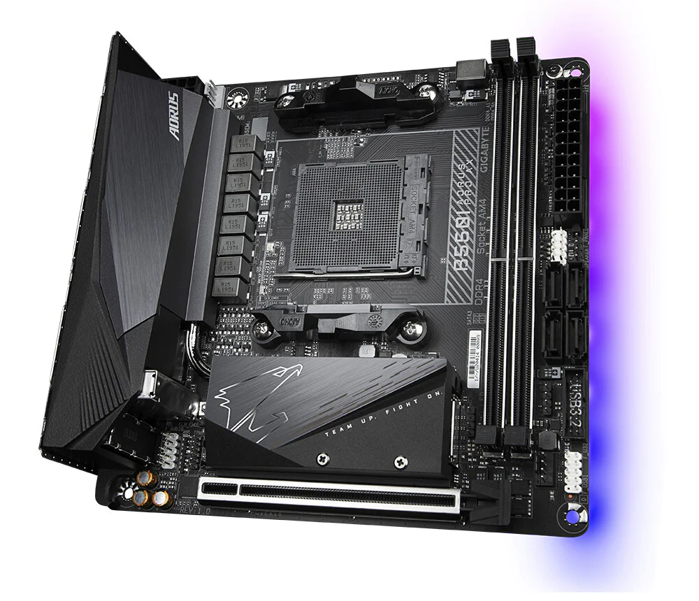 Gigabyte B550I AORUS PRO AX mini ITX motherboard - AMD B550 Socket AM4 - Image 3