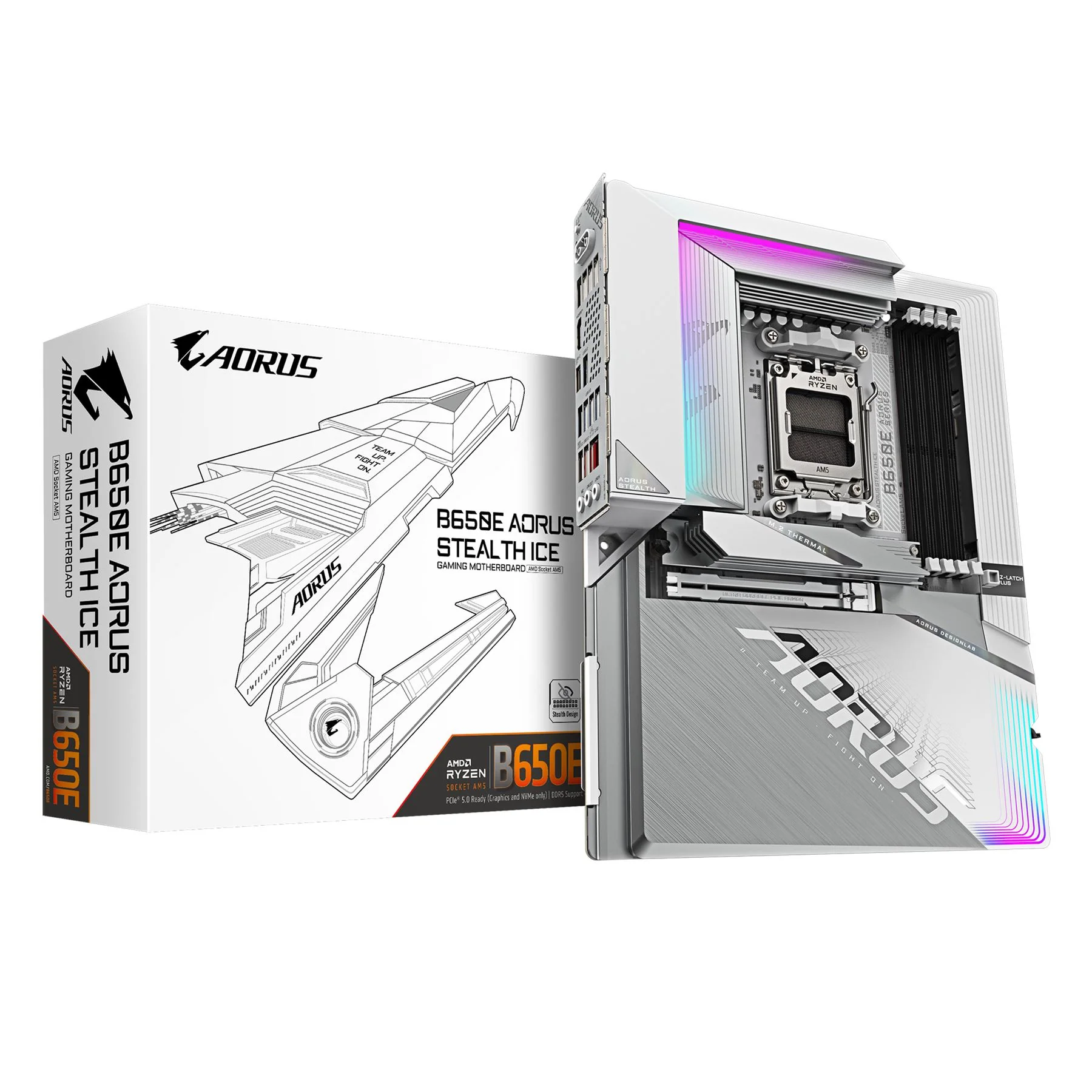 GIGABYTE B650E AORUS STEALTH ICE ATX motherboard - AMD B650 Socket AM5