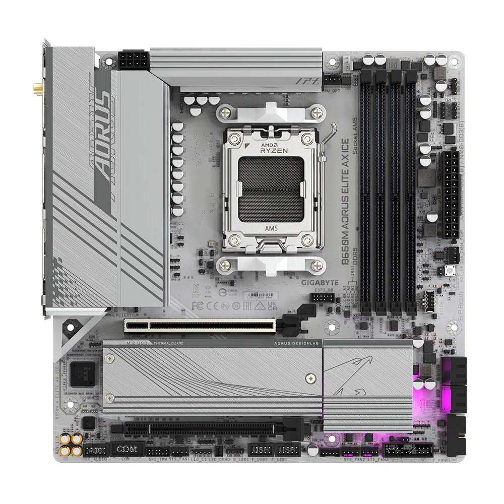 Gigabyte B650M AORUS ELITE AX ICE ATX motherboard - AMD B650 Socket AM5 - Image 2