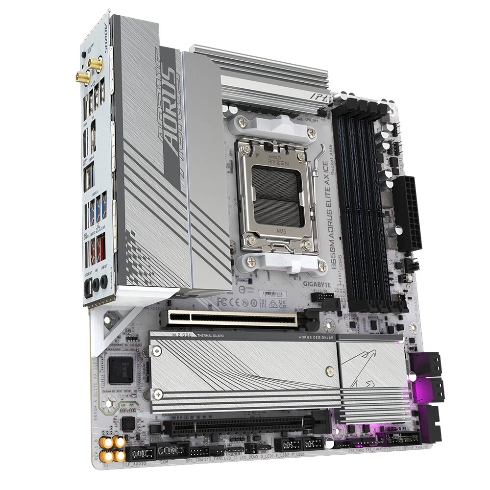 Gigabyte B650M AORUS ELITE AX ICE ATX motherboard - AMD B650 Socket AM5 - Image 3