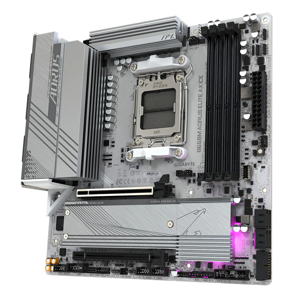 Gigabyte B650M AORUS ELITE AX ICE ATX motherboard - AMD B650 Socket AM5 - Image 4