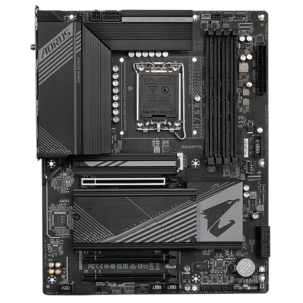 Gigabyte B760 AORUS ELITE AX (rev. 1.0) ATX motherboard - Intel B760 LGA 1700 - Image 2