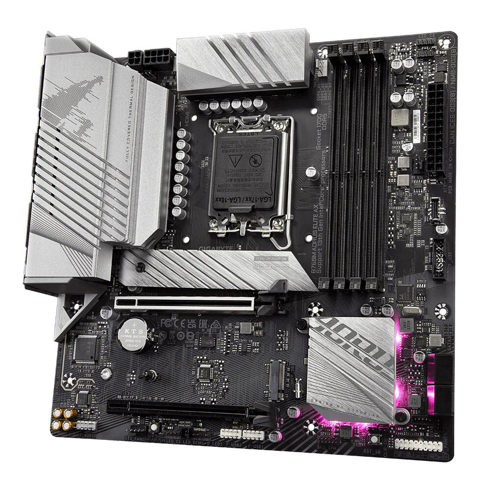 Gigabyte B760M AORUS ELITE AX Micro ATX motherboard - Intel B760 LGA 1700 - Image 2