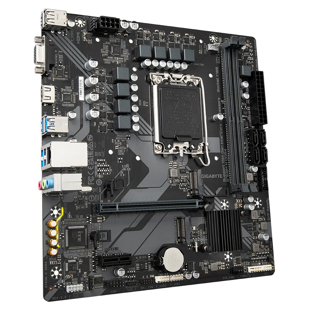 Gigabyte B760M H DDR4 (rev. 1.0) micro ATX motherboard - Intel B760 Express LGA 1700 - Image 3