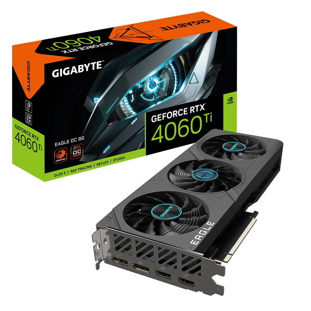 GIGABYTE EAGLE OC 8G - NVIDIA 8 GB GDDR6 GeForce RTX 4060 Ti graphics card