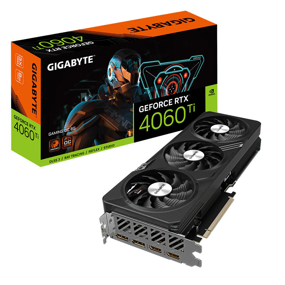 Gigabyte GAMING OC 8G - NVIDIA 8 GB GDDR6 GeForce RTX 4060 Ti graphics card
