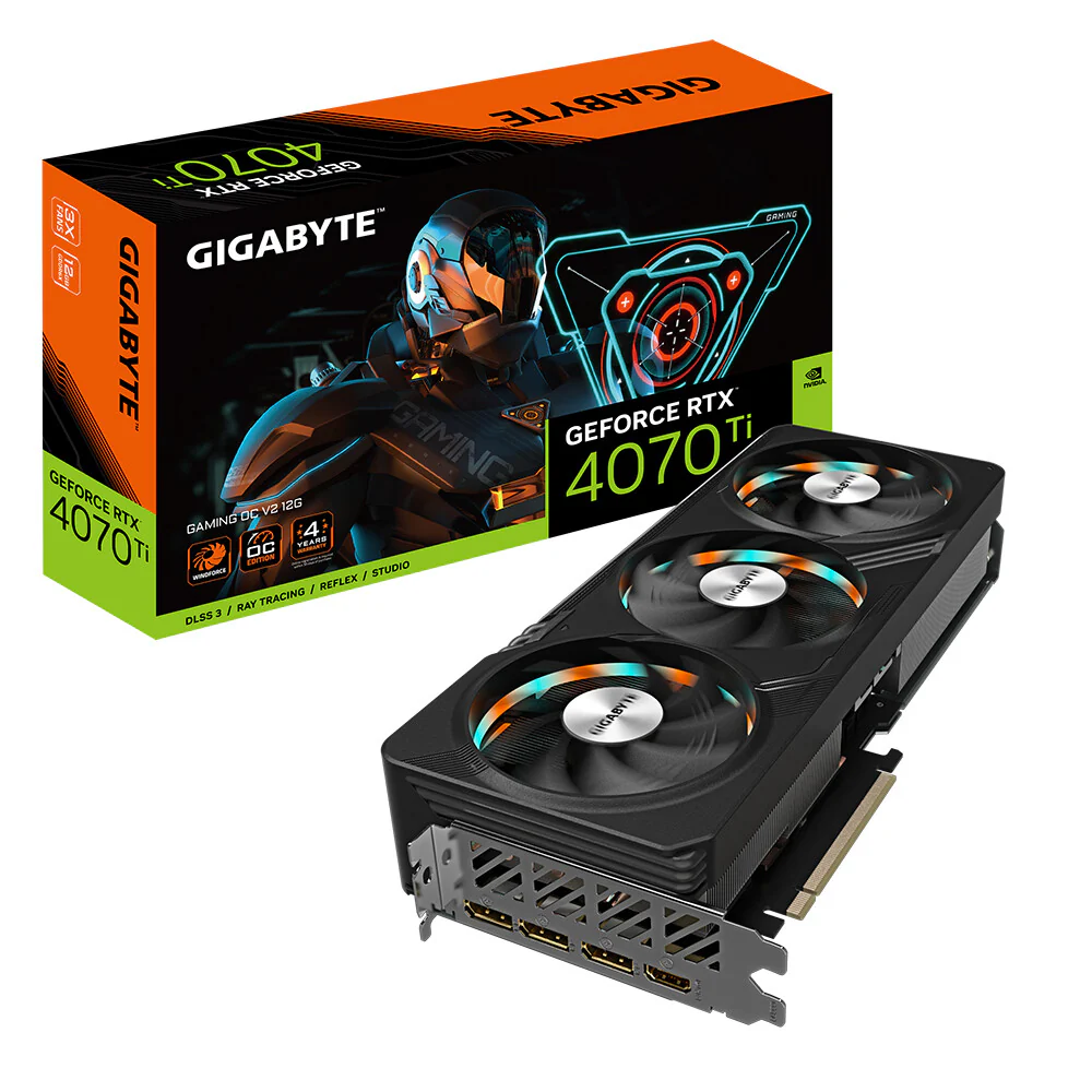 Gigabyte GAMING OC V2 12G - NVIDIA 12 GB GDDR6X GeForce RTX 4070 Ti graphics card