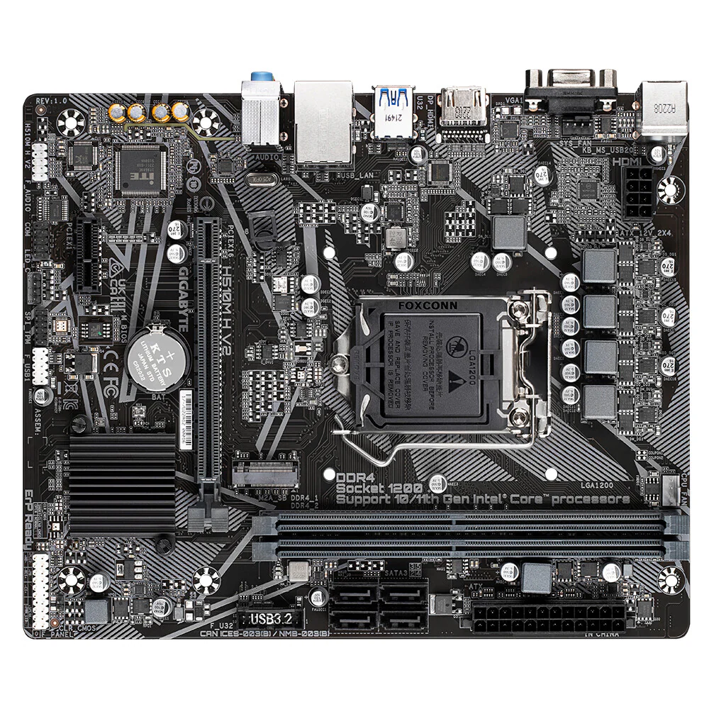 Gigabyte H510M H V2 micro ATX motherboard - Intel H510 Express LGA 1200 - Image 4