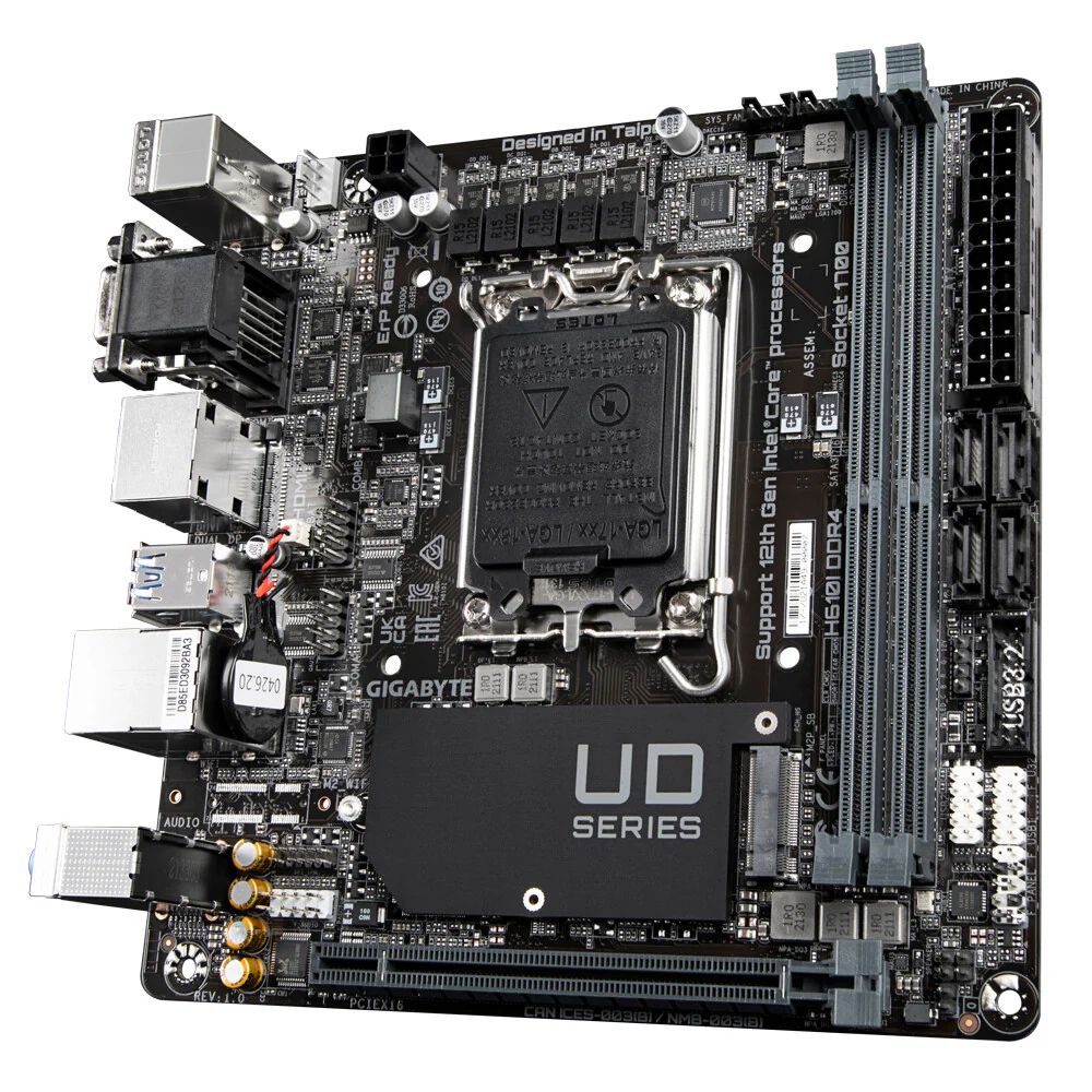 Gigabyte H610I DDR4 mini ITX motherboard - Intel H610 Express LGA 1700 - Image 3