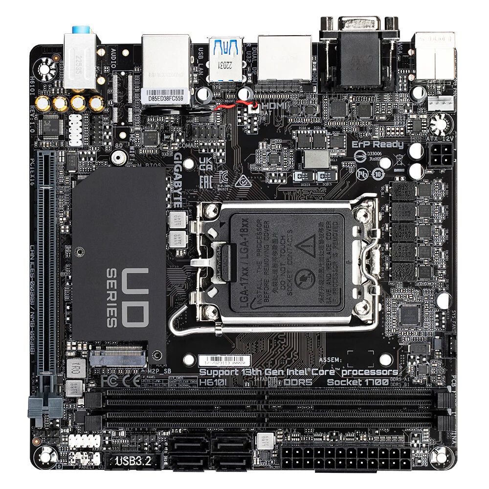Gigabyte H610I ATX motherboard - Intel H610 LGA 1700 - Image 3