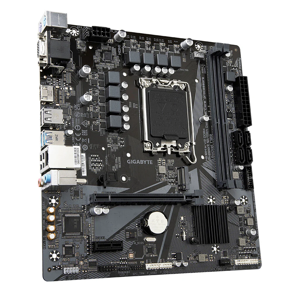 Gigabyte H610M H V2 DDR4 (rev. 1.0) micro ATX motherboard - Intel H610 LGA 1700 - Image 3