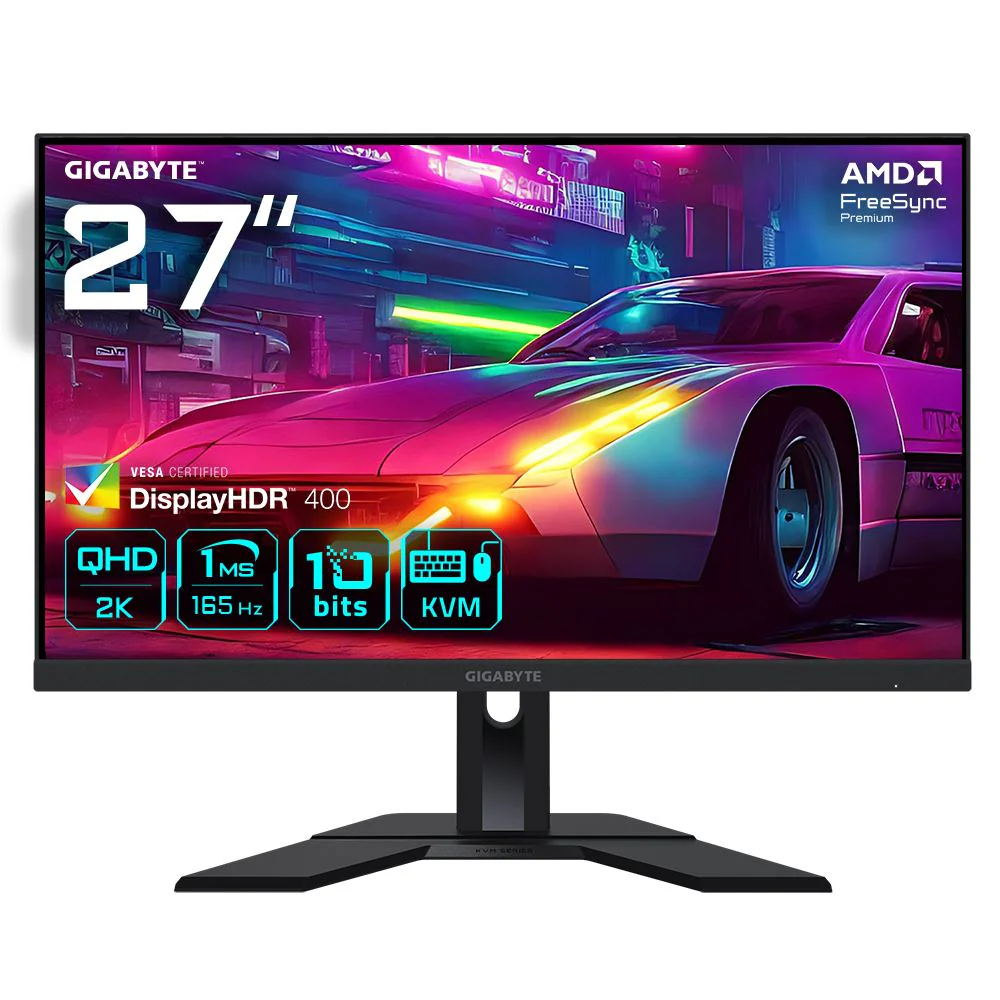 GIGABYTE M27Q 27" QHD Gaming Monitor - 2560 x 1440/ 170Hz/ 0.5ms/ 350 cd/m²/ FreeSync Premium/ Display HDR400/ HDMI 2.1/ Displayport 1.4