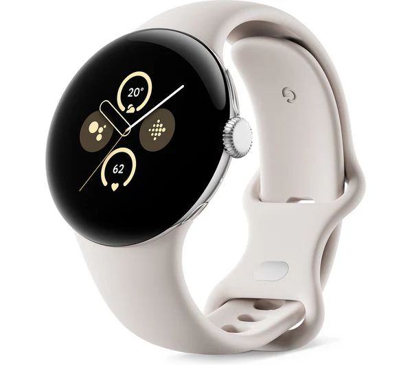 Google Pixel Watch 2 - Polished Silver Case - Porcelain Active Band - Wi-Fi + Bluetooth