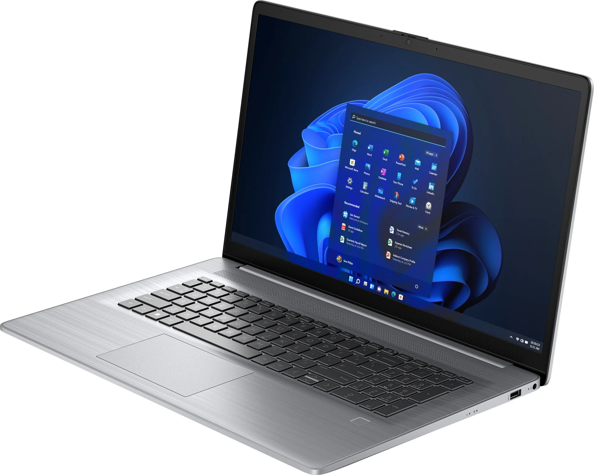 HP 470 G10 Laptop - 43.9 cm (17.3") - Intel® Core™ i7-1355U - 16 GB DDR4-SDRAM - 1 TB SSD - Wi-Fi 6 - Windows 11 Pro - Silver - Image 3