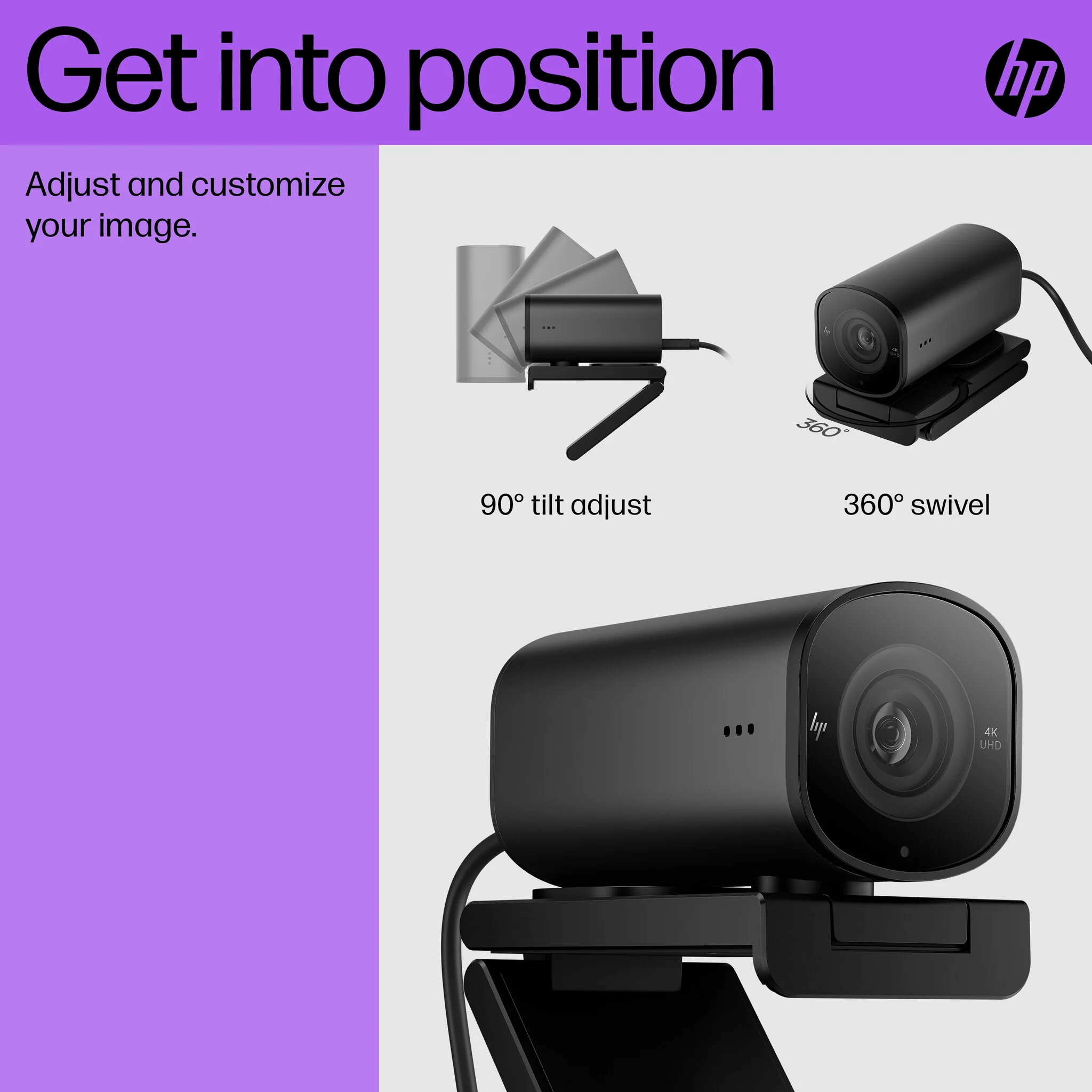 HP 965 4K Streaming - 8MP 3840 x 2160p webcam - Image 20
