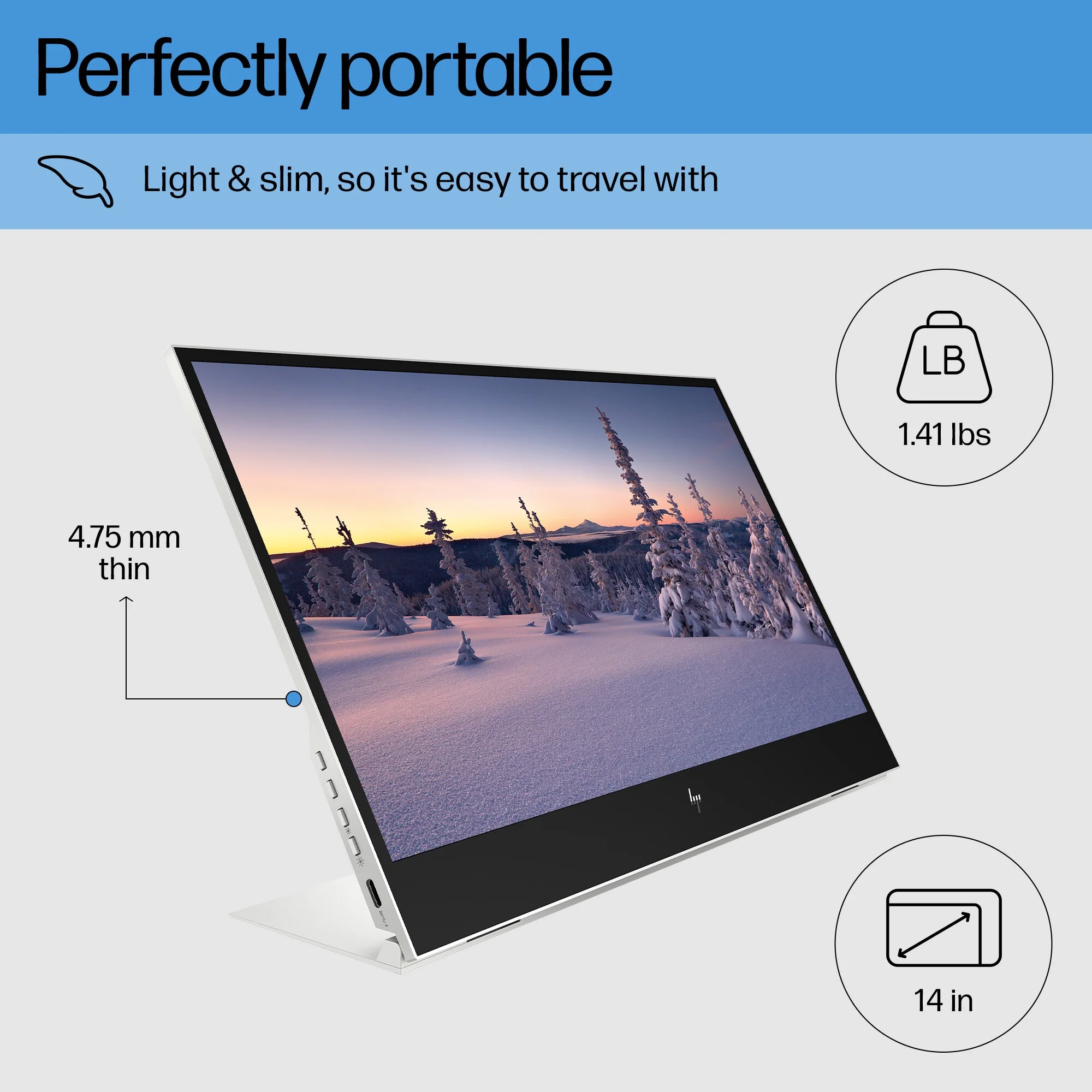 HP E-Series E14 G4 - 35.6 cm (14") - 1920 x 1080 pixels Full HD LED Monitor - Image 11
