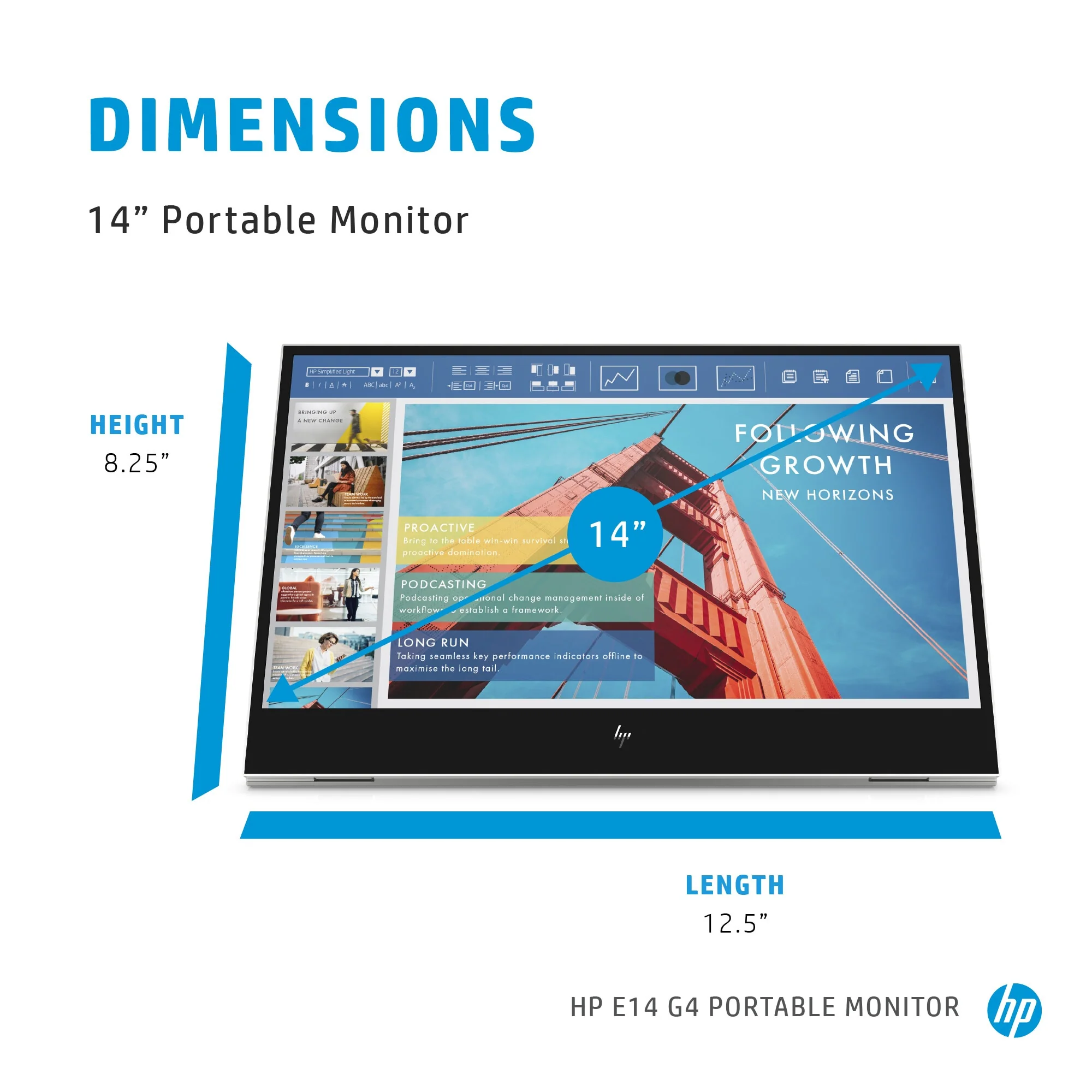 HP E-Series E14 G4 - 35.6 cm (14") - 1920 x 1080 pixels Full HD LED Monitor - Image 15