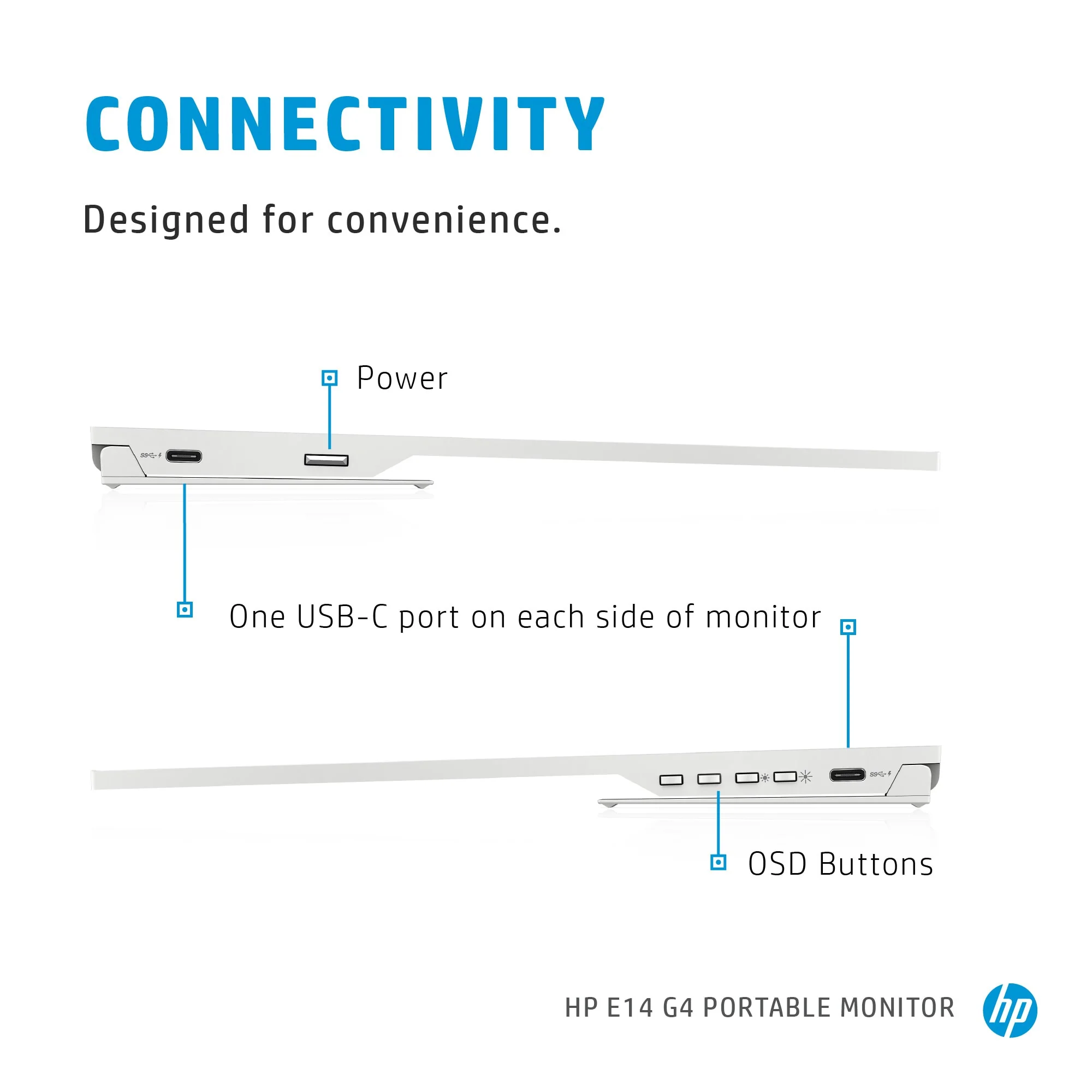 HP E-Series E14 G4 - 35.6 cm (14") - 1920 x 1080 pixels Full HD LED Monitor - Image 16
