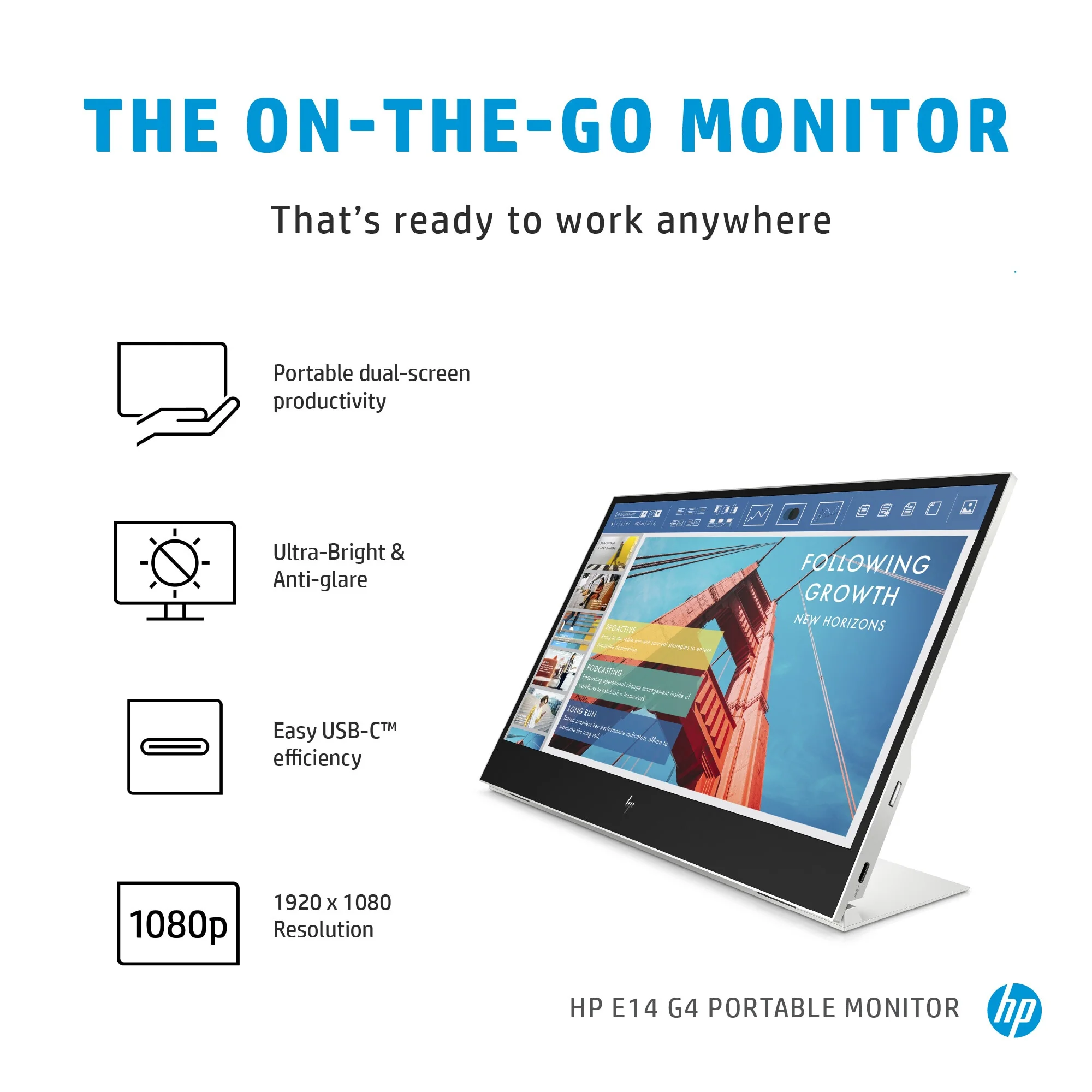HP E-Series E14 G4 - 35.6 cm (14") - 1920 x 1080 pixels Full HD LED Monitor - Image 17