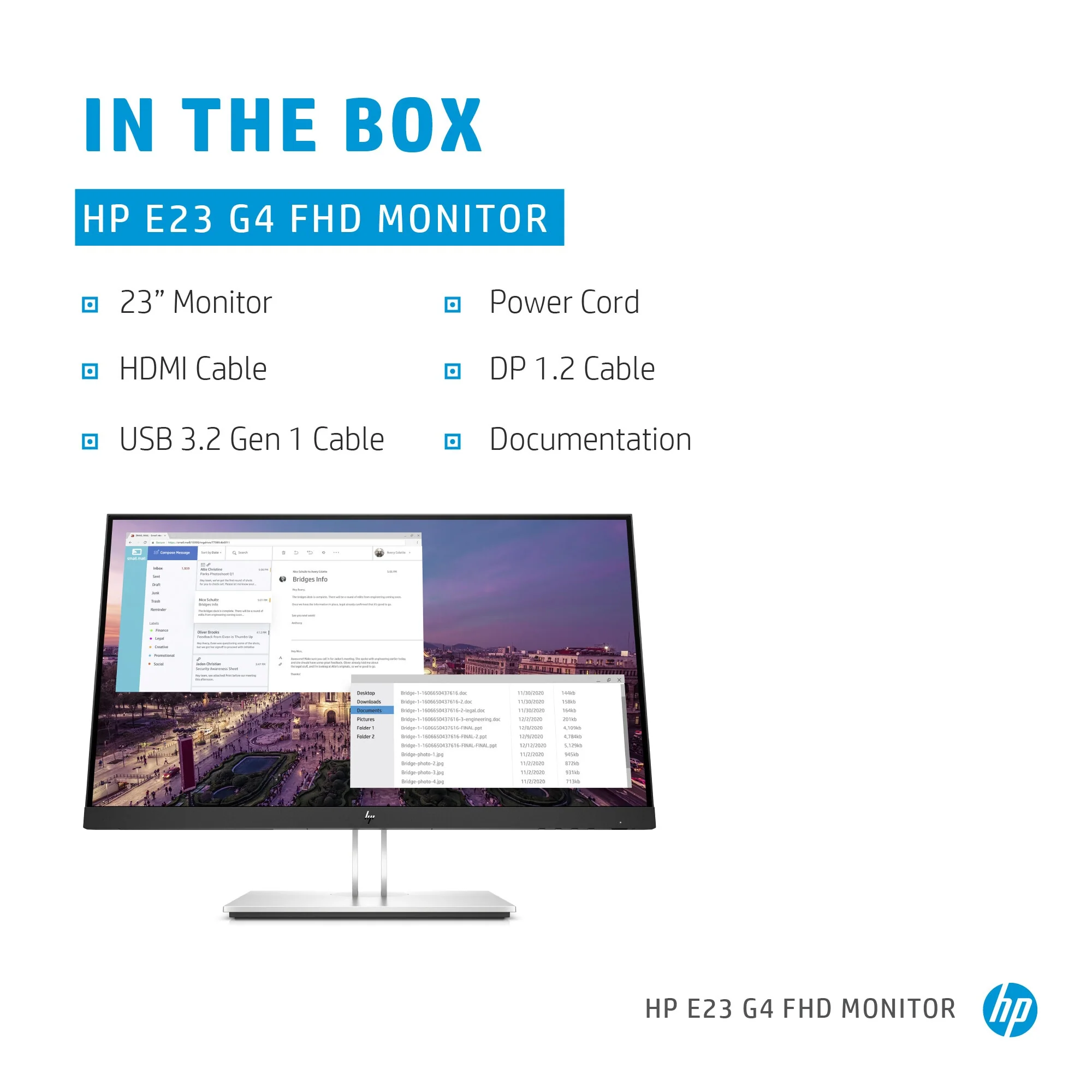 HP E-Series E23 G4 computer monitor 58.4 cm (23") 1920 x 1080 pixels Full HD LCD Black, Silver - Image 8