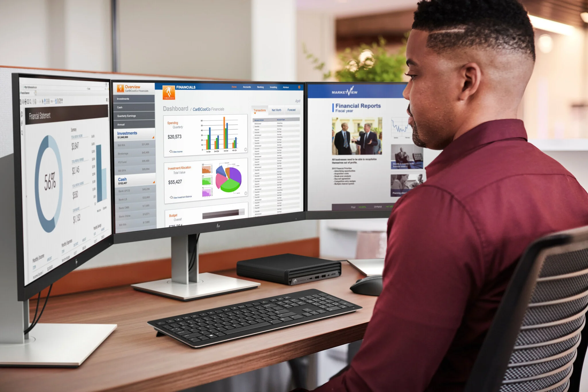 HP E-Series E24d G4 - 60.5 cm (23.8") 1920 x 1080p Full HD Monitor - Image 9