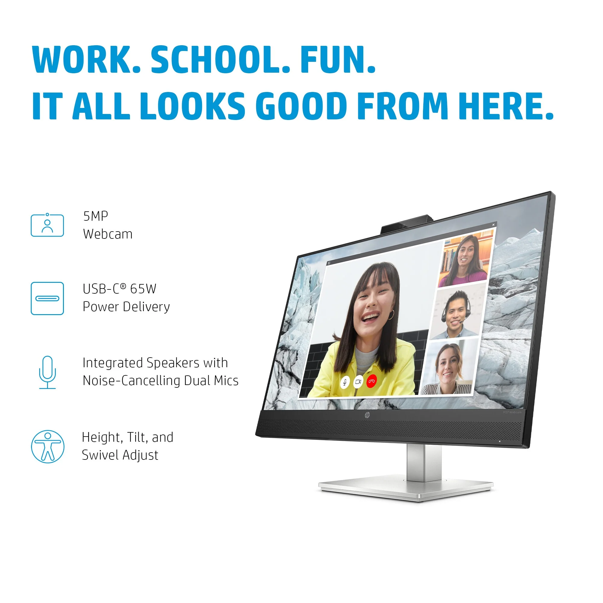 HP E-Series E27m G4 - 68.6 cm (27") 2560 x 1440p Quad HD Monitor - Image 11
