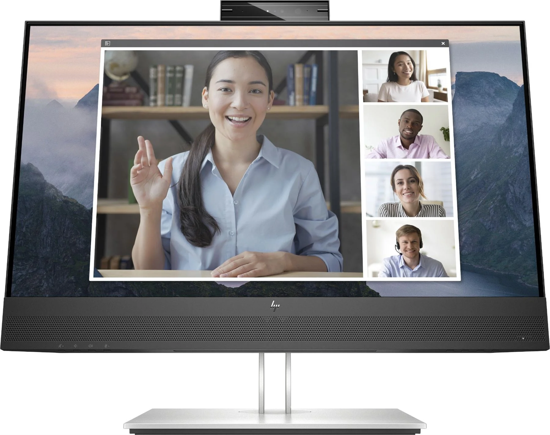 HP E24mv G4 60.5 cm (23.8") 1920 x 1080 pixels Full HD Black, Silver Monitor