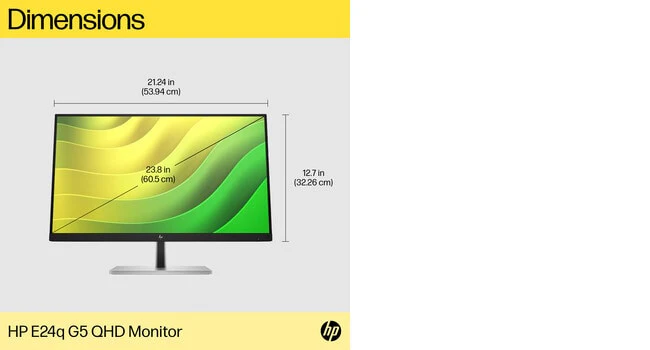 HP E24Q G5 - 60.5 cm (23.8") - 2560 x 1440 pixels QHD Monitor - Image 19