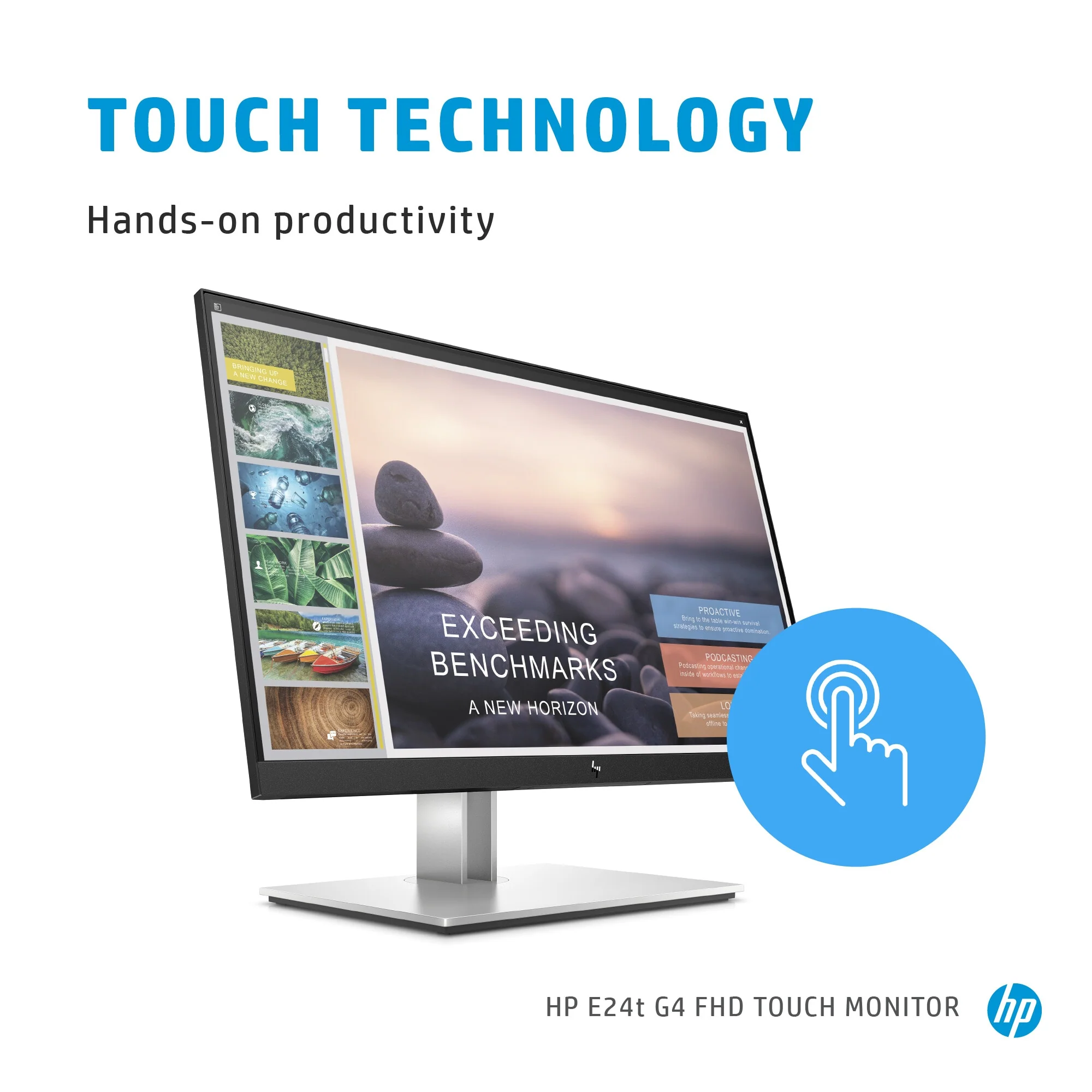 HP E24T G4 - 60.5 cm (23.8") - 1920 x 1080 pixels Full HD Touchscreen Monitor - Image 8