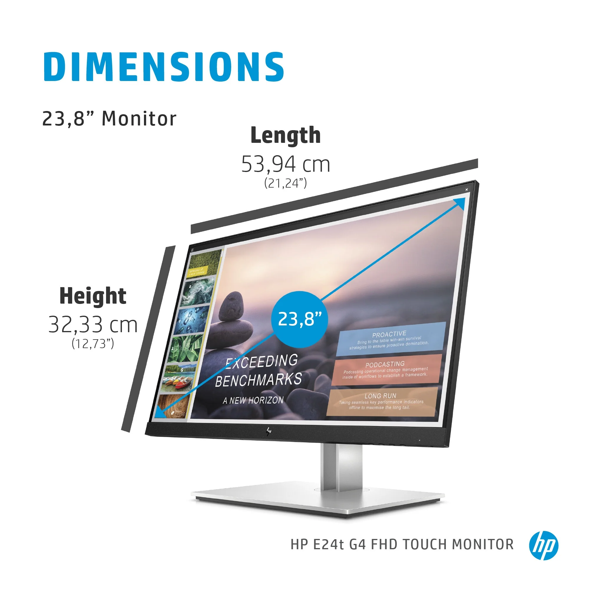 HP E24T G4 - 60.5 cm (23.8") - 1920 x 1080 pixels Full HD Touchscreen Monitor - Image 9