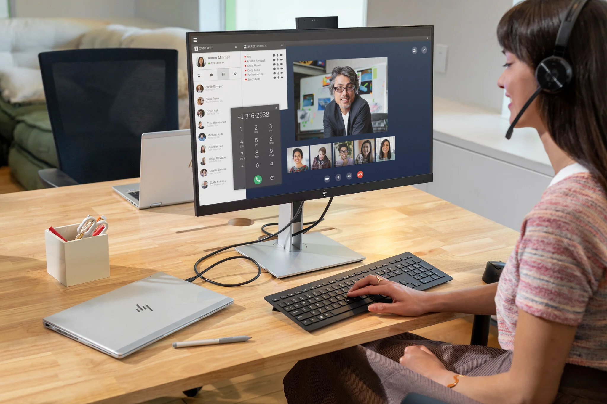 HP E27D G4 - 68.6 cm (27") - 2560 x 1440 pixels Quad HD LED Monitor - Image 10