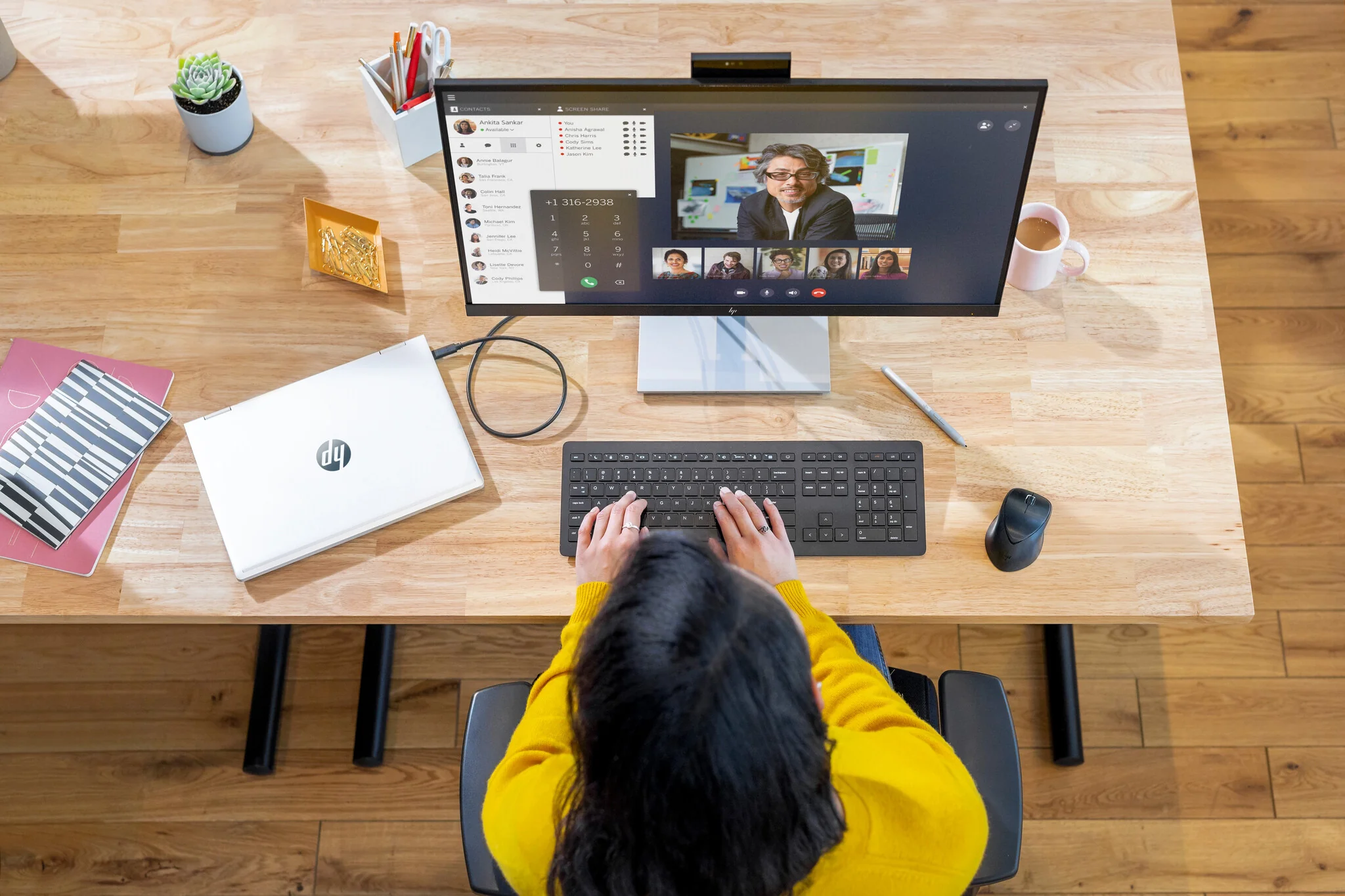 HP E27D G4 - 68.6 cm (27") - 2560 x 1440 pixels Quad HD LED Monitor - Image 9
