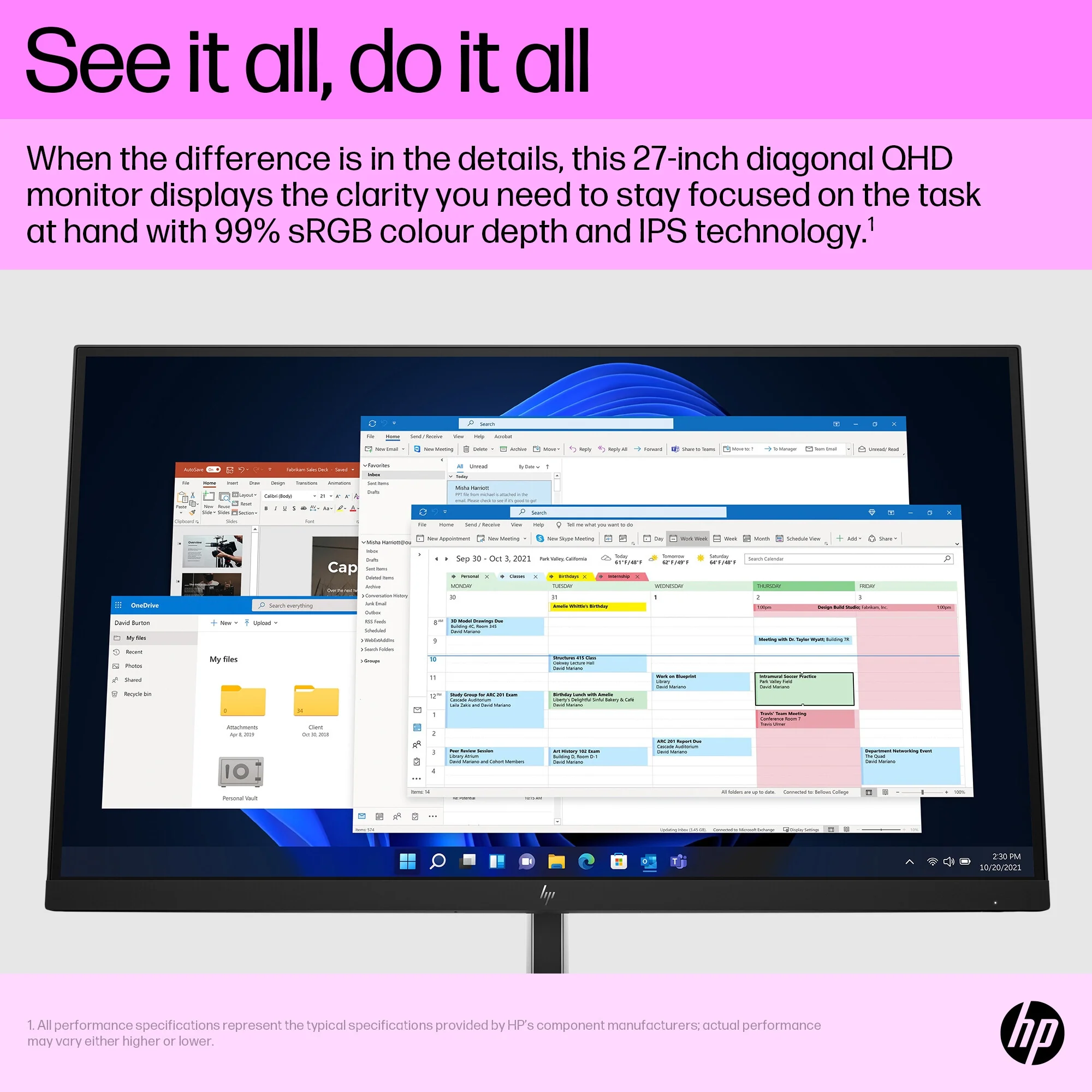 HP E27Q G5 - 68.6 cm (27") - 2560 x 1440 pixels Quad HD LCD Monitor - Image 8